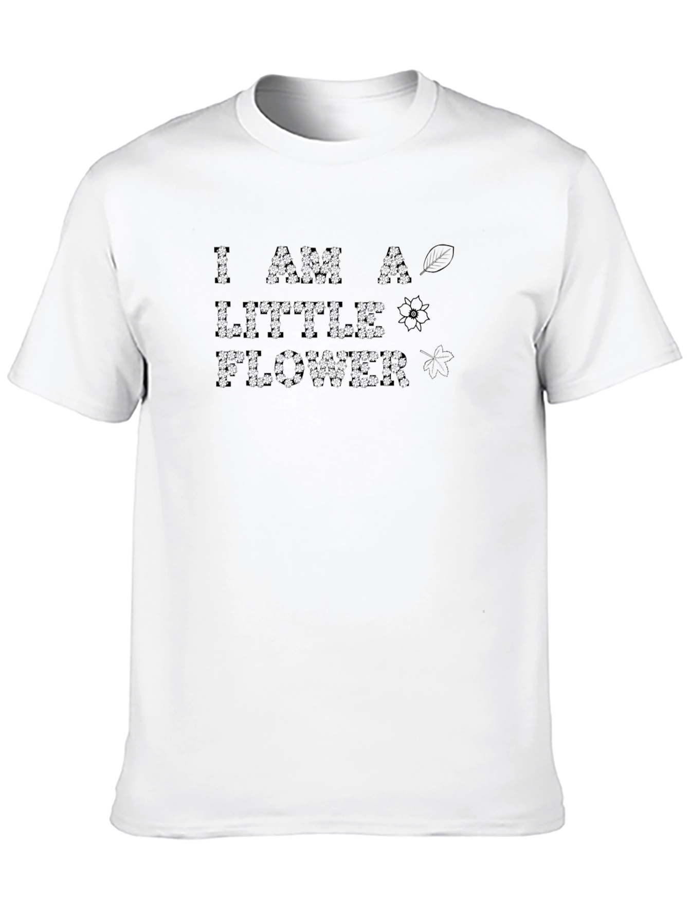 Black I am a Little Flower Graphic T-Shirt view 10