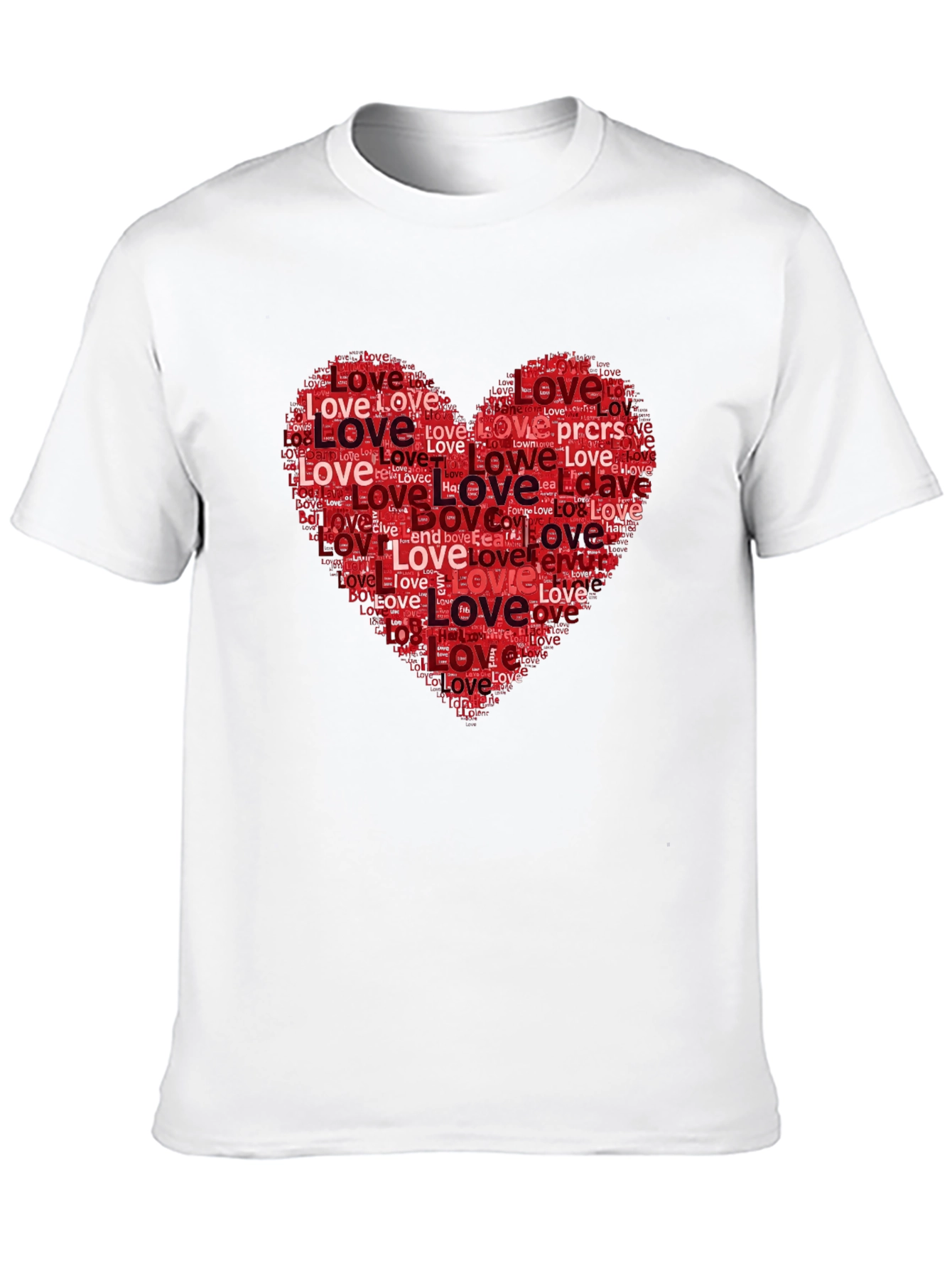Black Love Heart Word Art Graphic Tee view 10