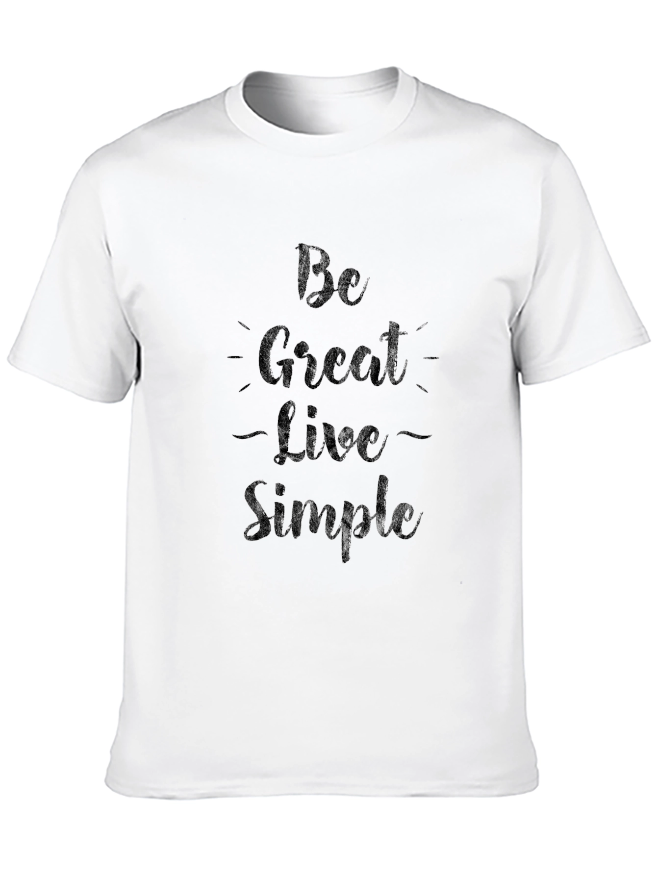 Black Be Great Live Simple Graphic Tee view 10