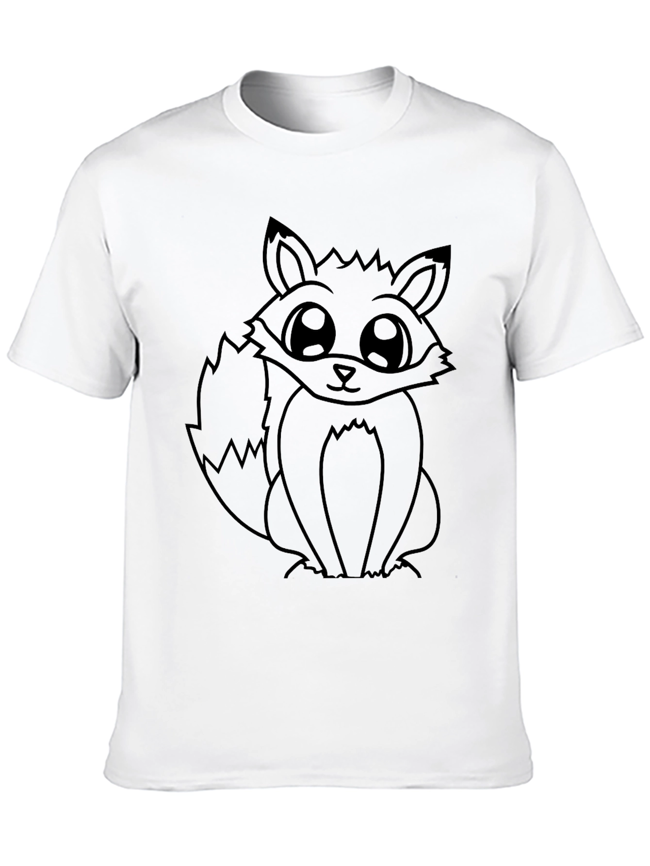 Black Fox Graphic Black T-Shirt - Unisex Casual Tee view 10