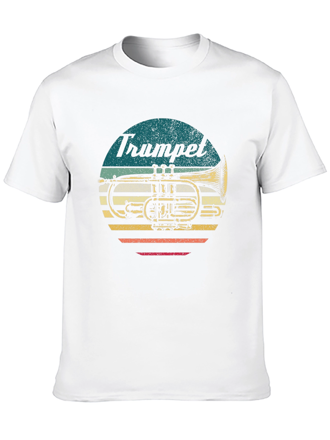 Black Vintage Trumpet Graphic T-Shirt - Retro Style view 10