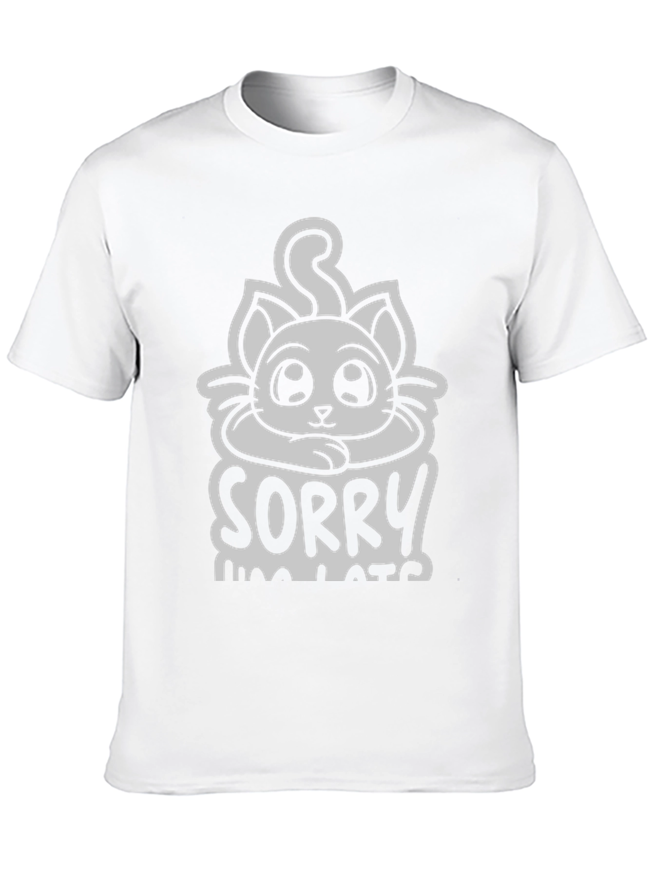 Black Sorry I'm Late Cat T-Shirt view 10