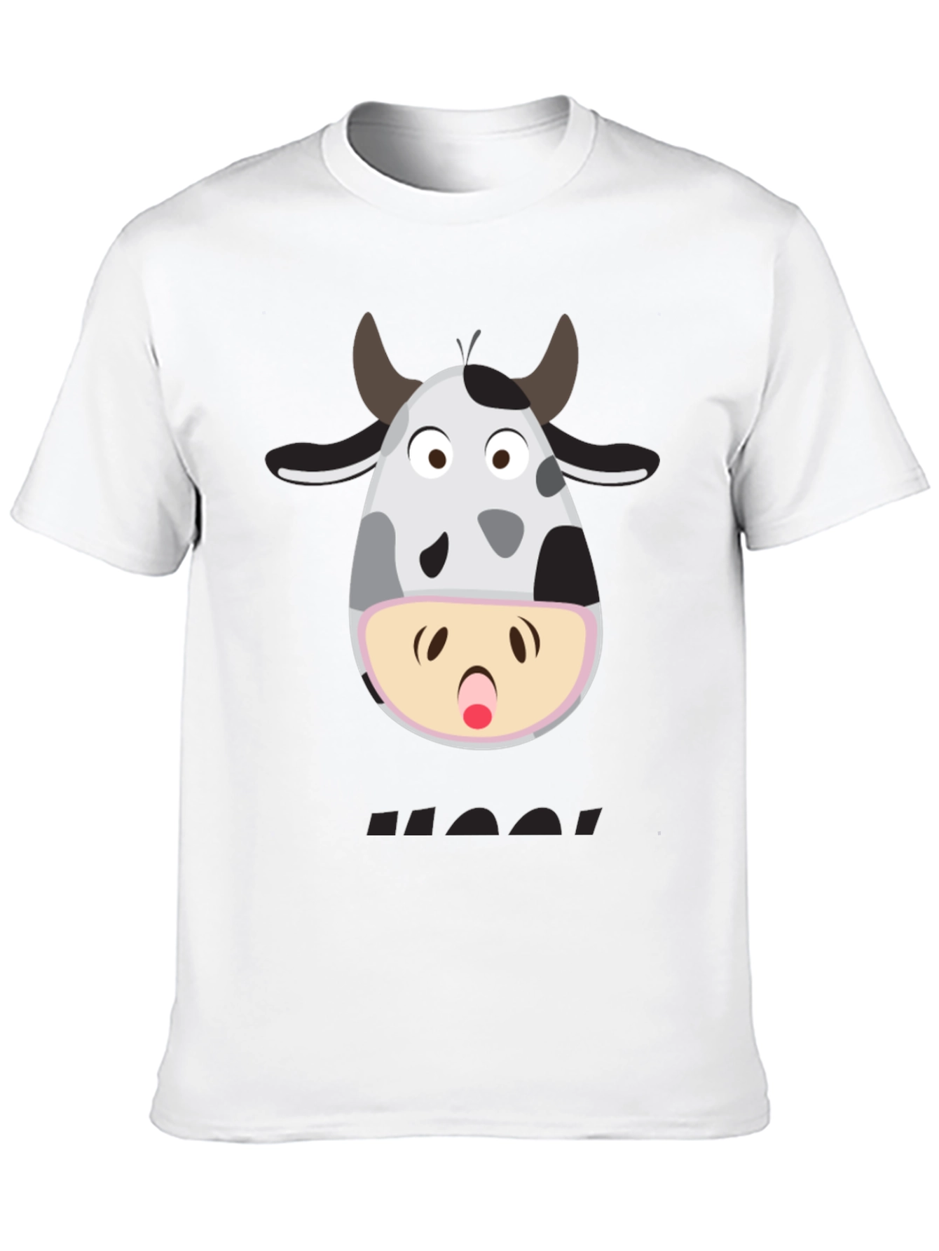 Black Funny Cow Moo! T-Shirt - Black Graphic Tee view 10