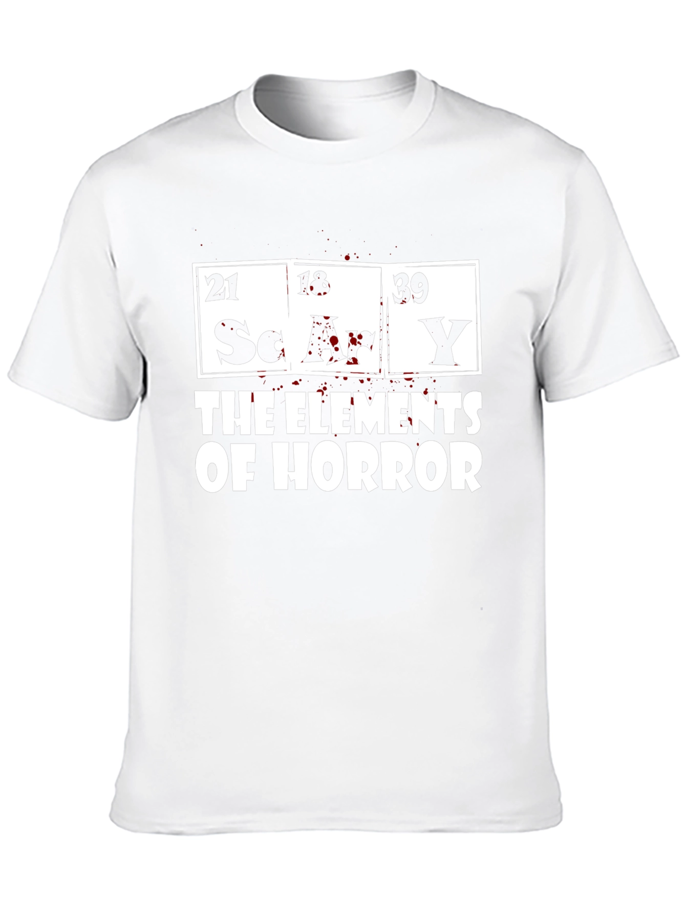Black Scary Elements of Horror Graphic T-Shirt view 10