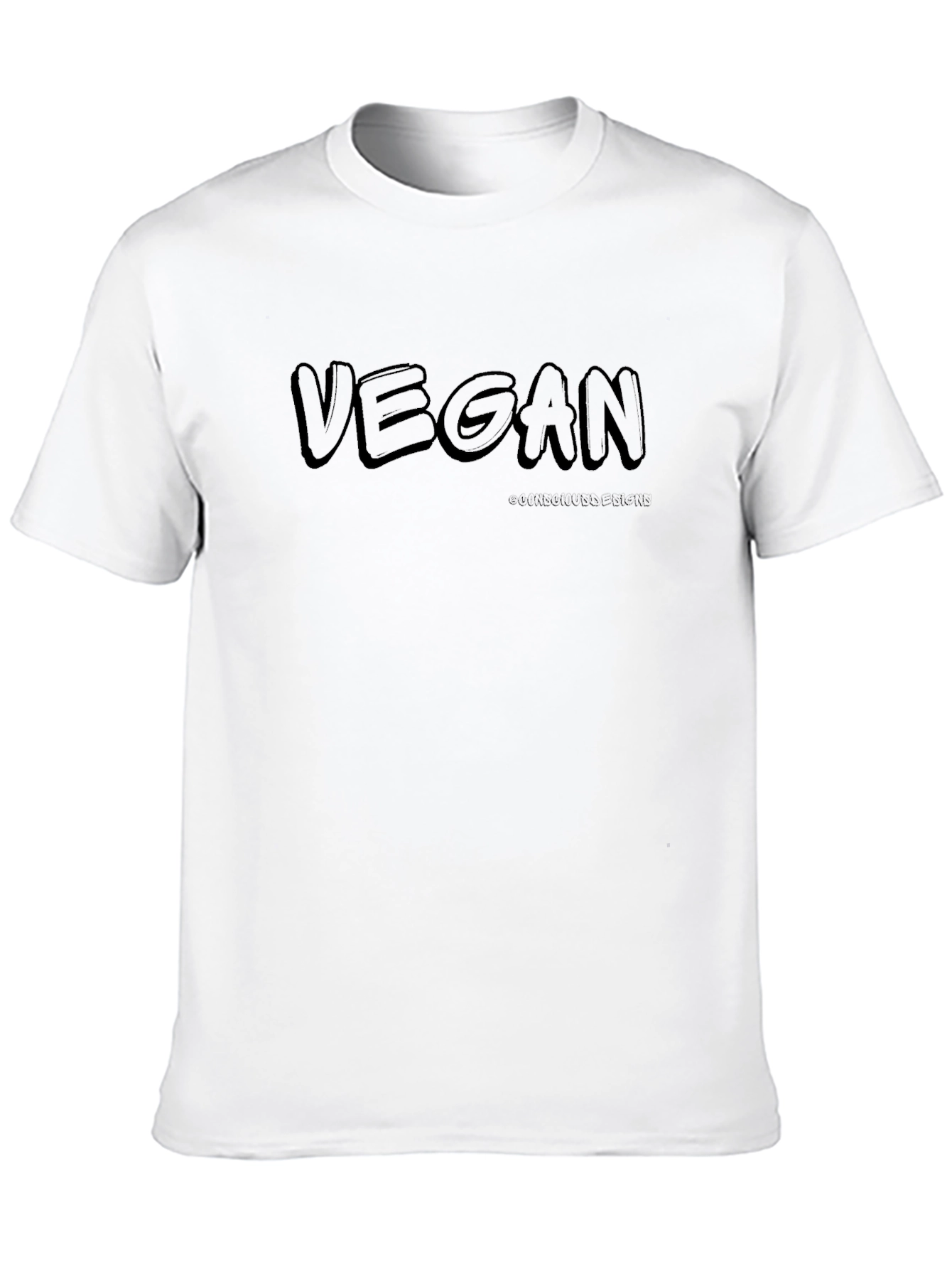 Black Vegan Black T-Shirt - Stylish Ethical Statement view 10