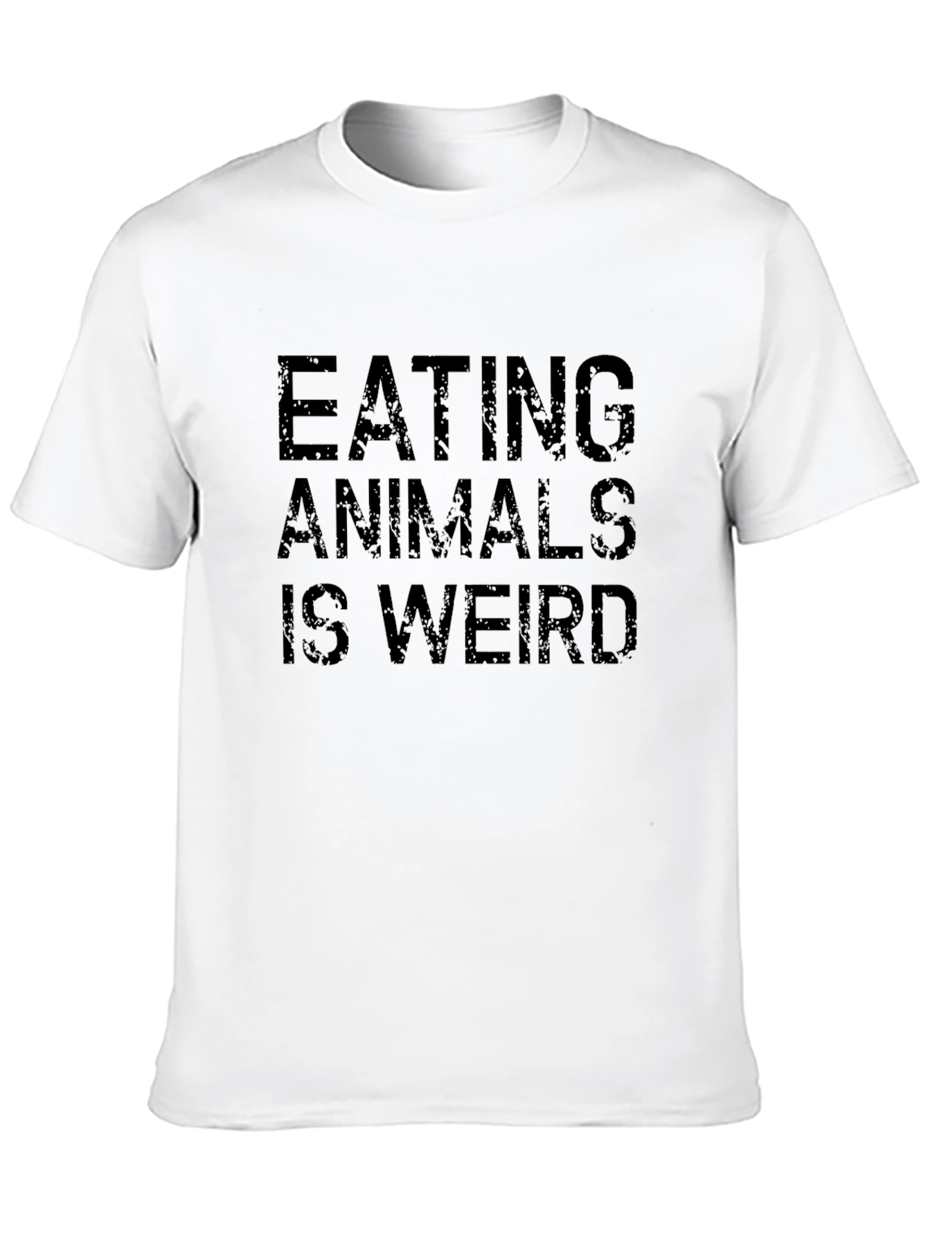 Black Eating Animals is Weird Graphic Tee view 10