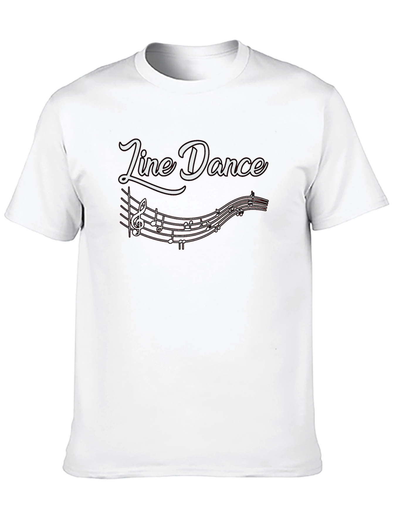 Black Line Dance T-Shirt - Music Note Design view 10