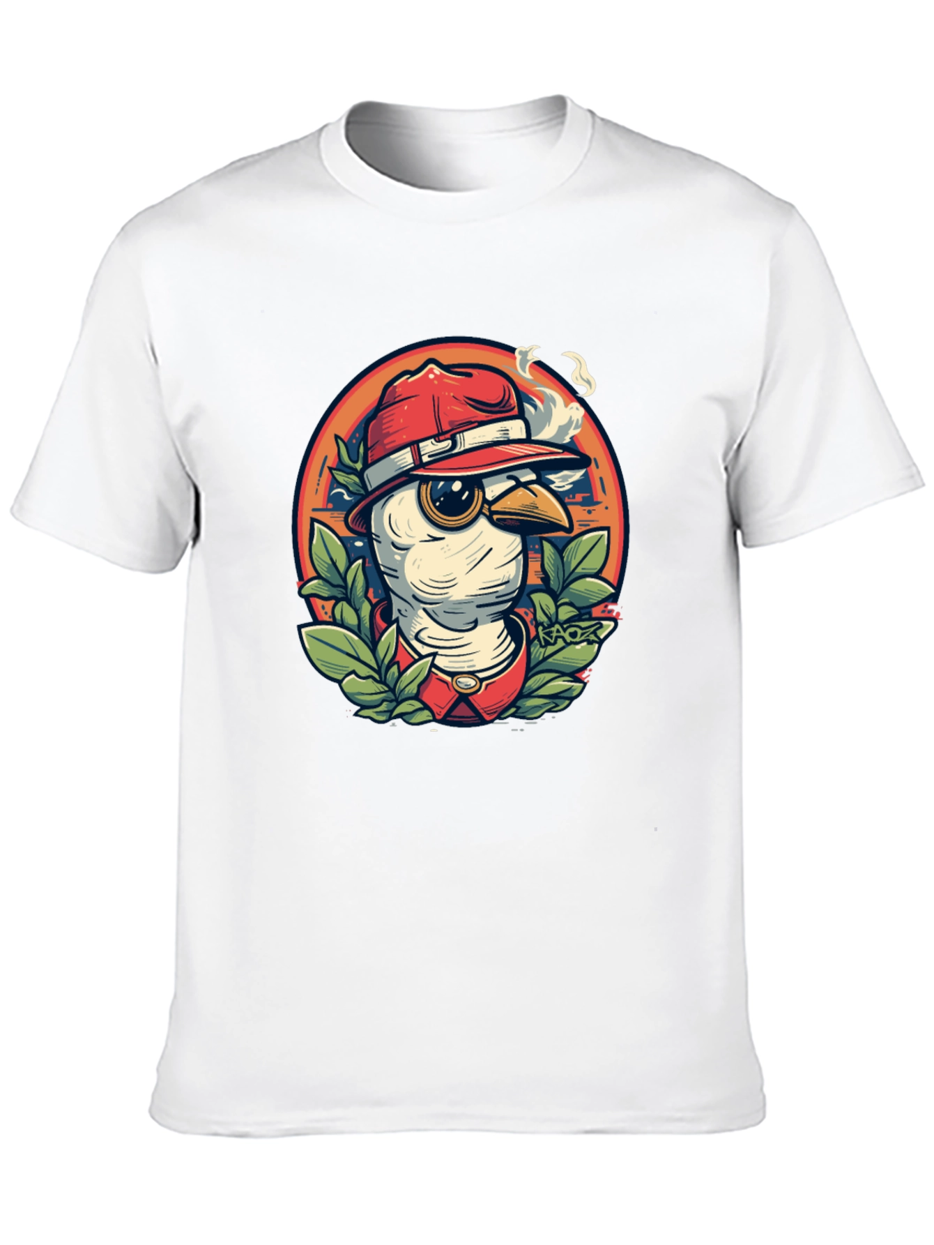 Black Cool Cartoon Bird T-Shirt - Black view 10