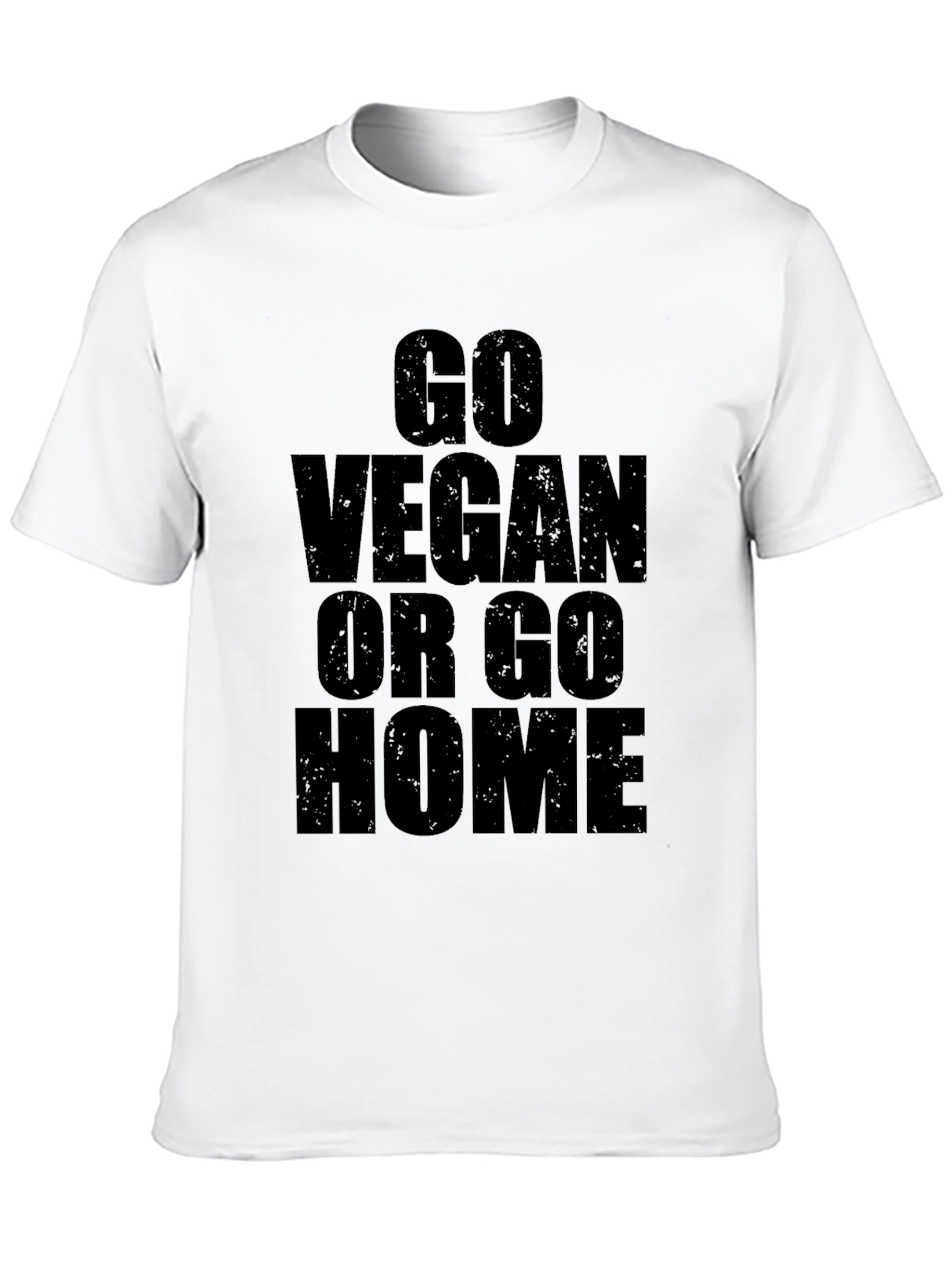 Black Go Vegan Or Go Home Graphic T-Shirt view 10