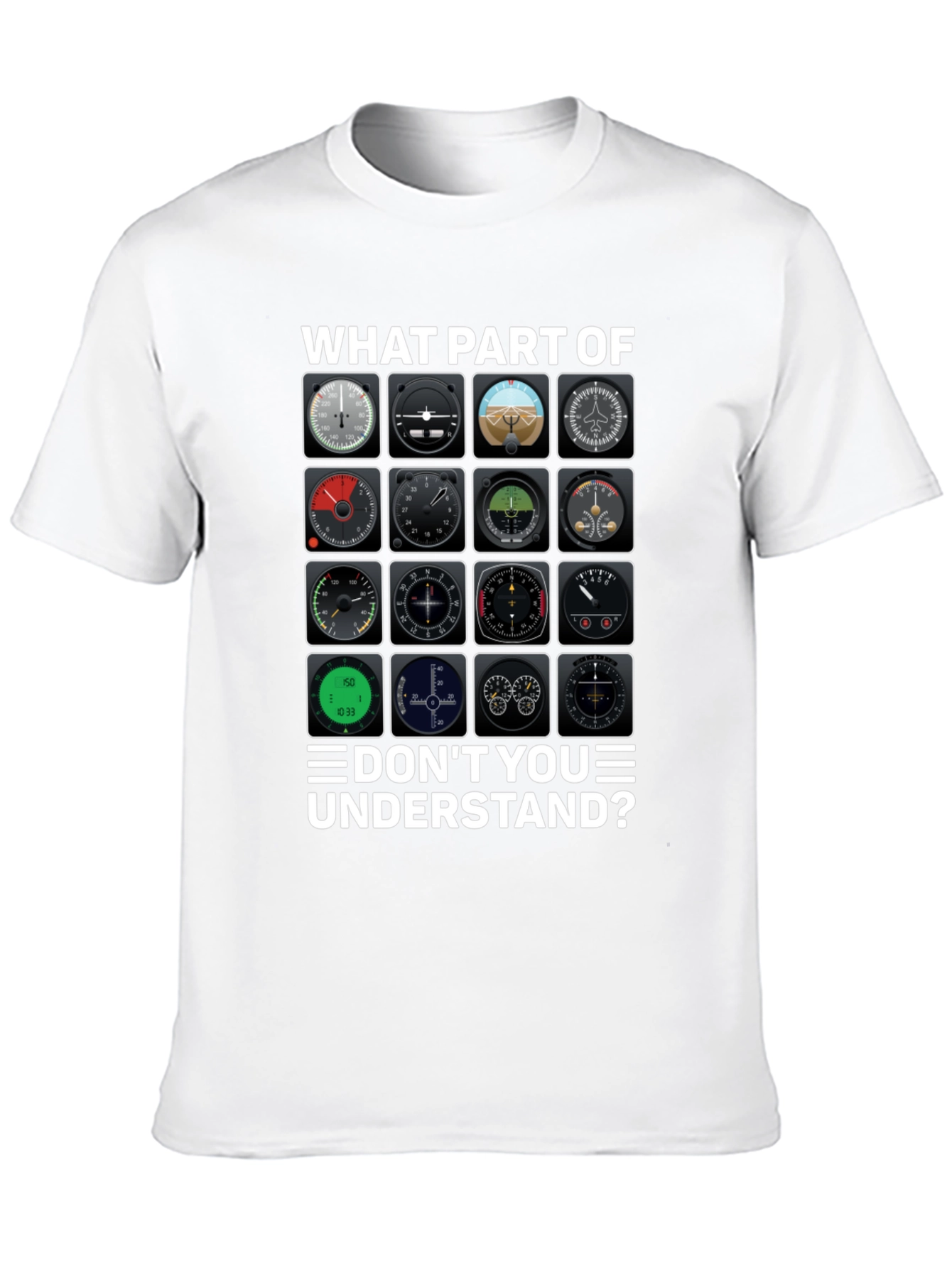 Pilot Instrument T-Shirt - Aviation Gift - 10