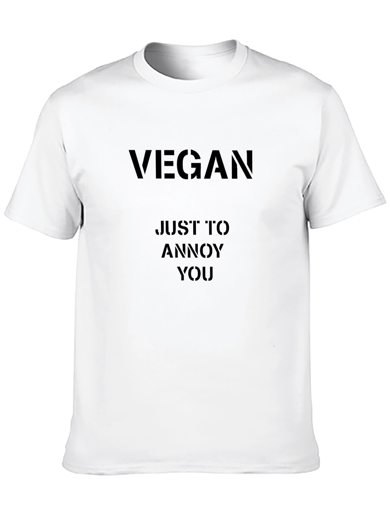 Black Vegan Annoy You T-Shirt - Black, Short Sleeve view 10