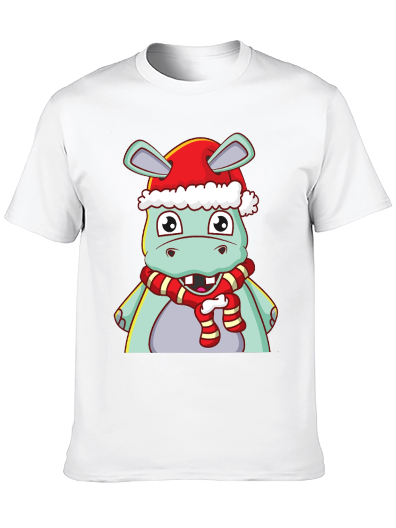 Black Festive Hippo T-Shirt view 10