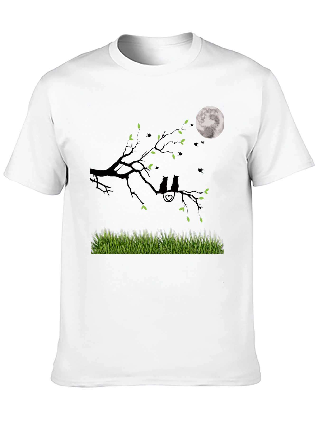 Black Moonlight Cats T-Shirt view 10