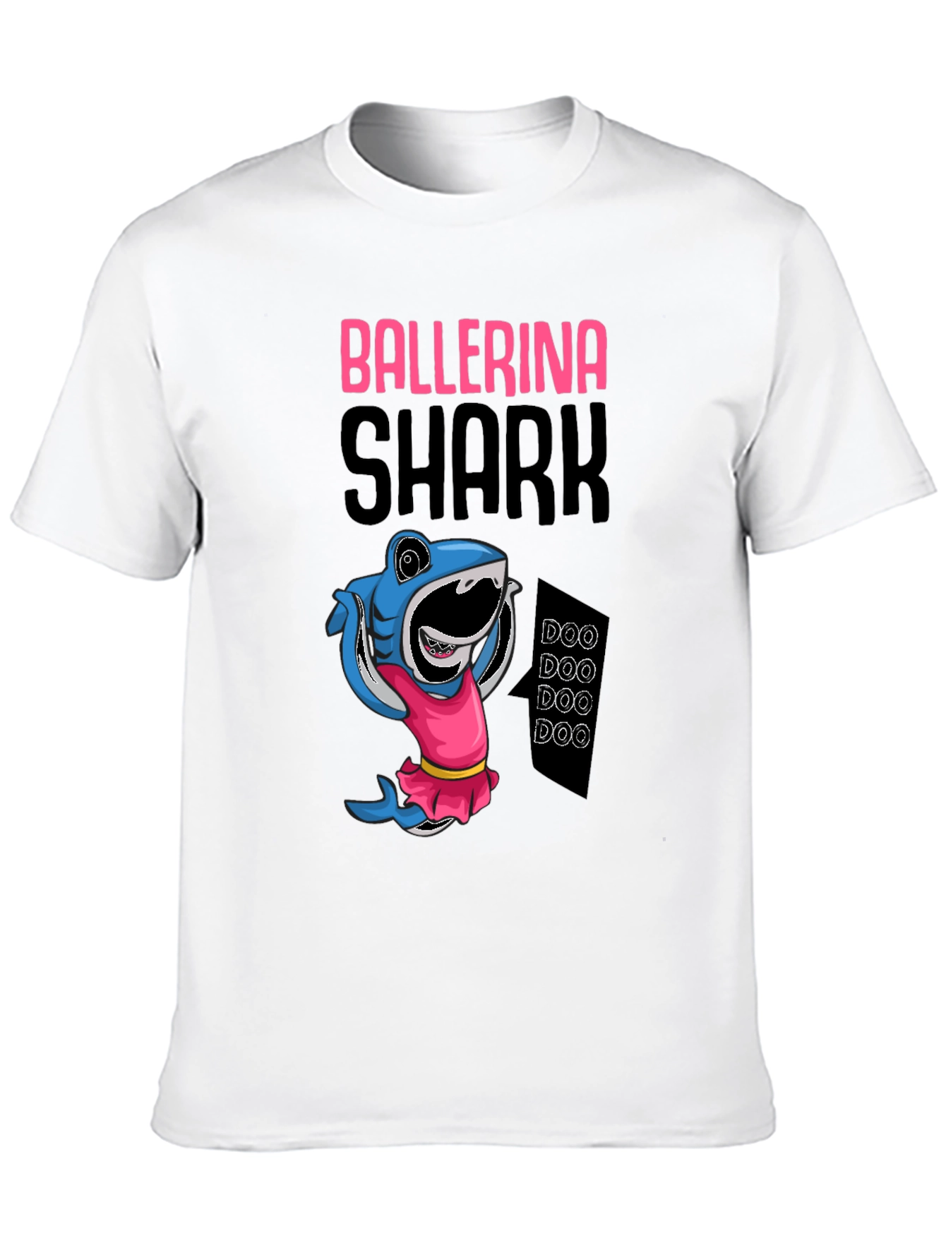 Black Ballerina Shark Black T-Shirt view 10