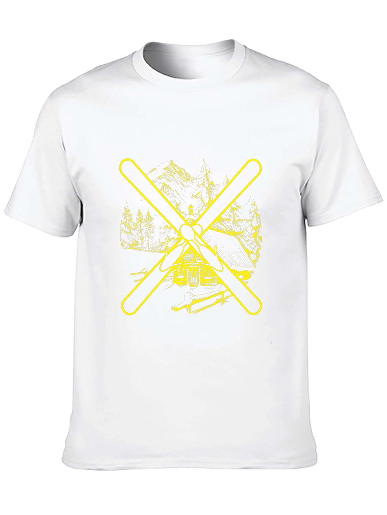 Black Ski Lodge Graphic Tee view 10