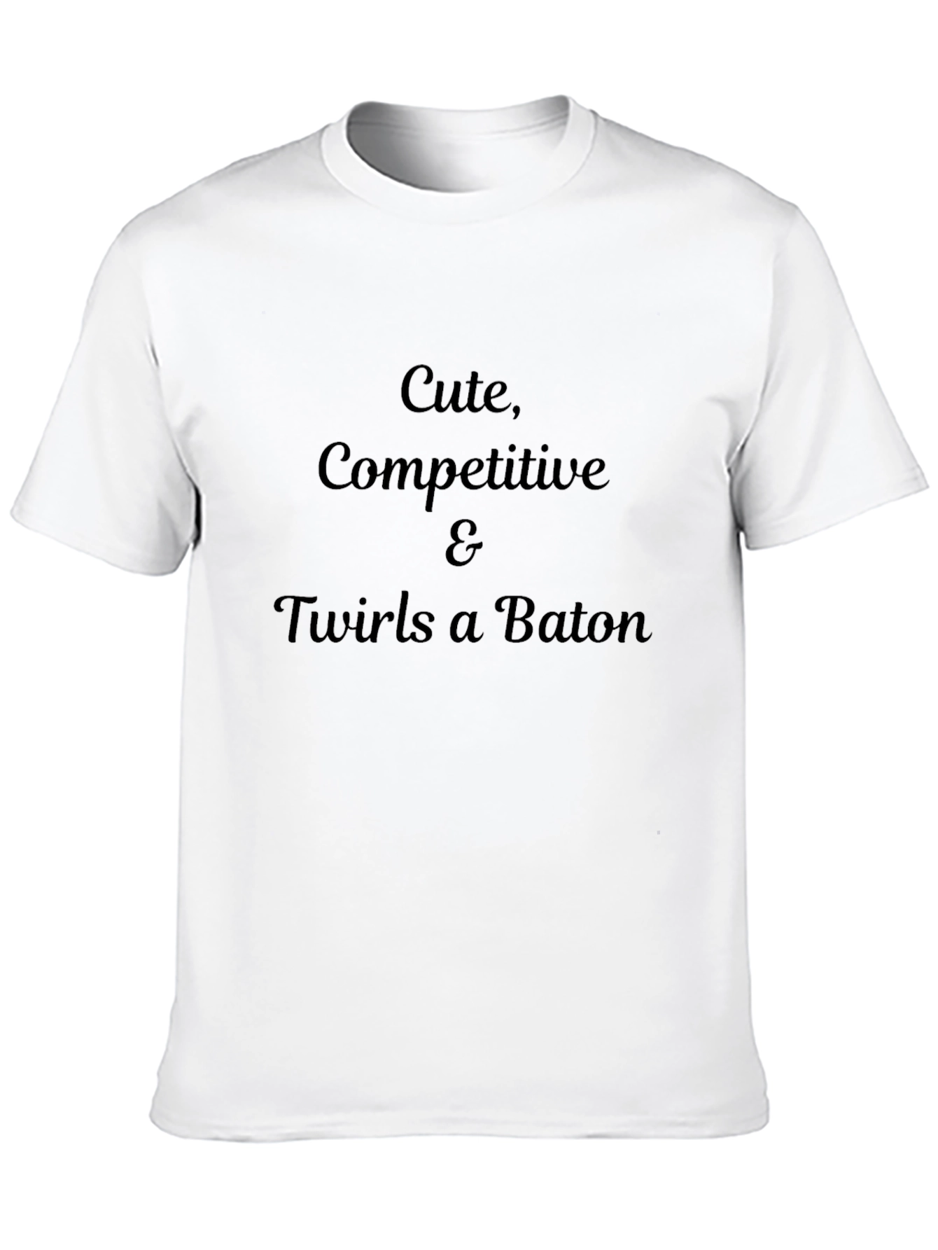 Black Cute, Competitive Twirls a Baton T-Shirt view 10