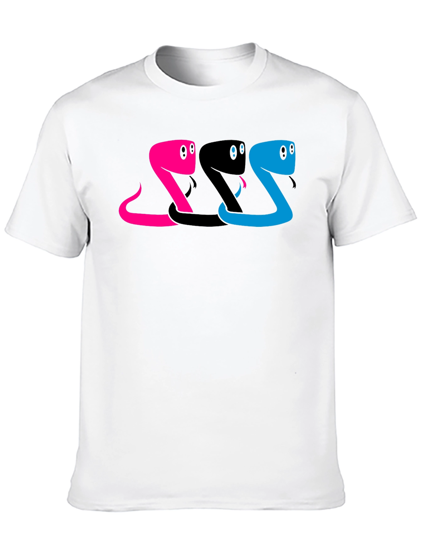 Black Snake Trio Graphic Tee - Black Cotton Shirt view 10