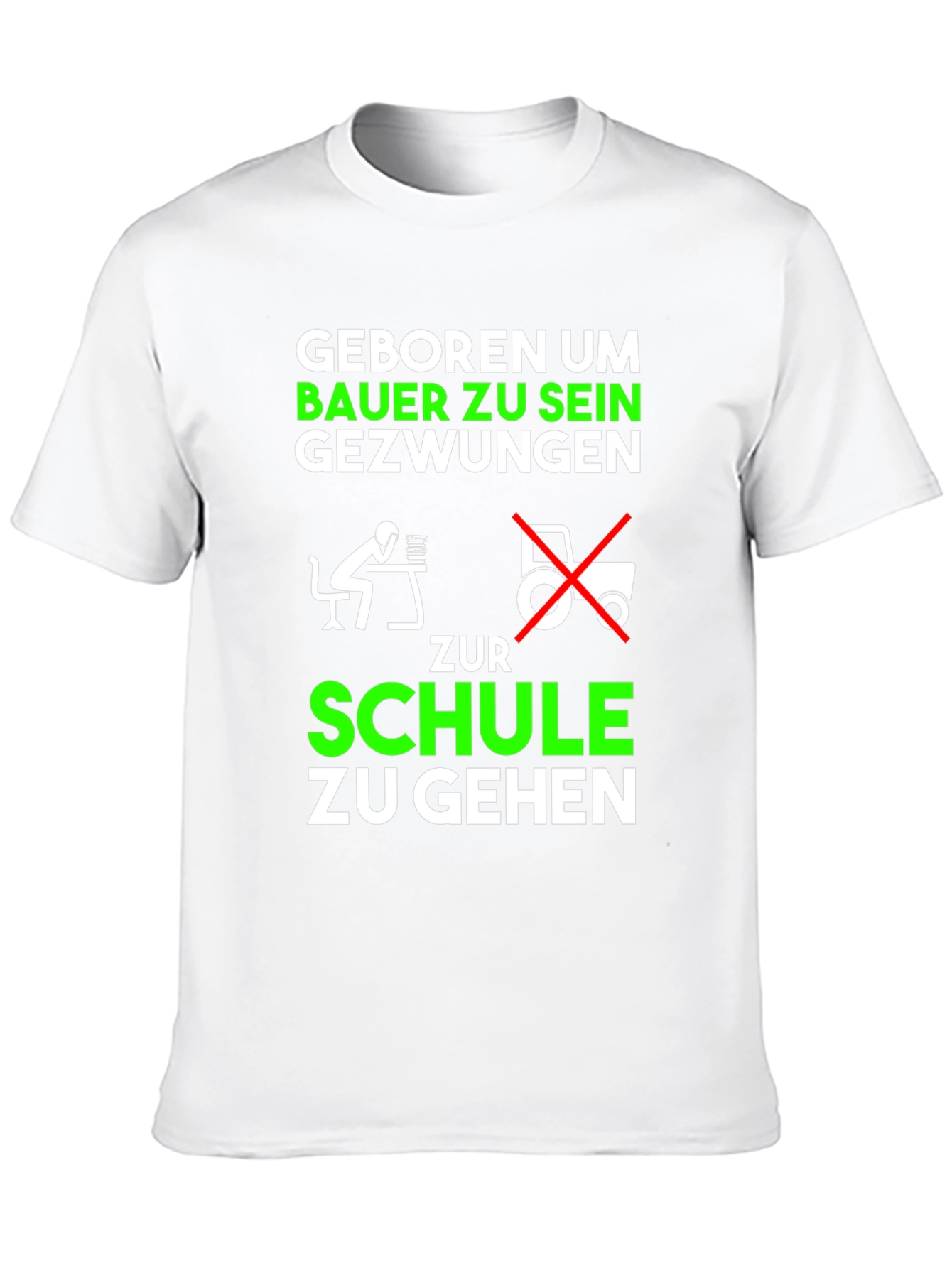 Black Born to Farm T-Shirt - German Humor Tee view 10