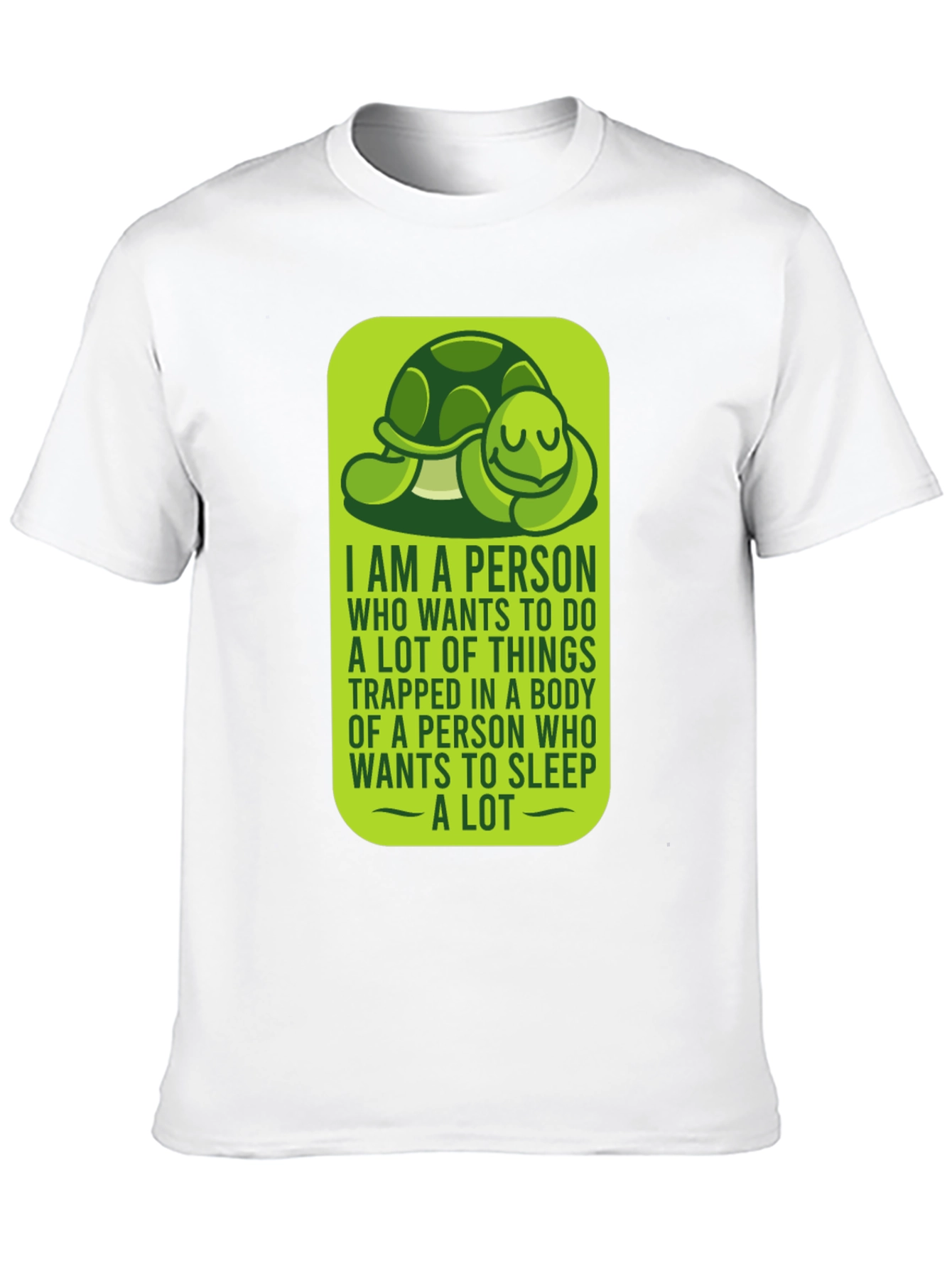 Black Funny Turtle Sleeper T-Shirt - Sleepy Person Gift view 10