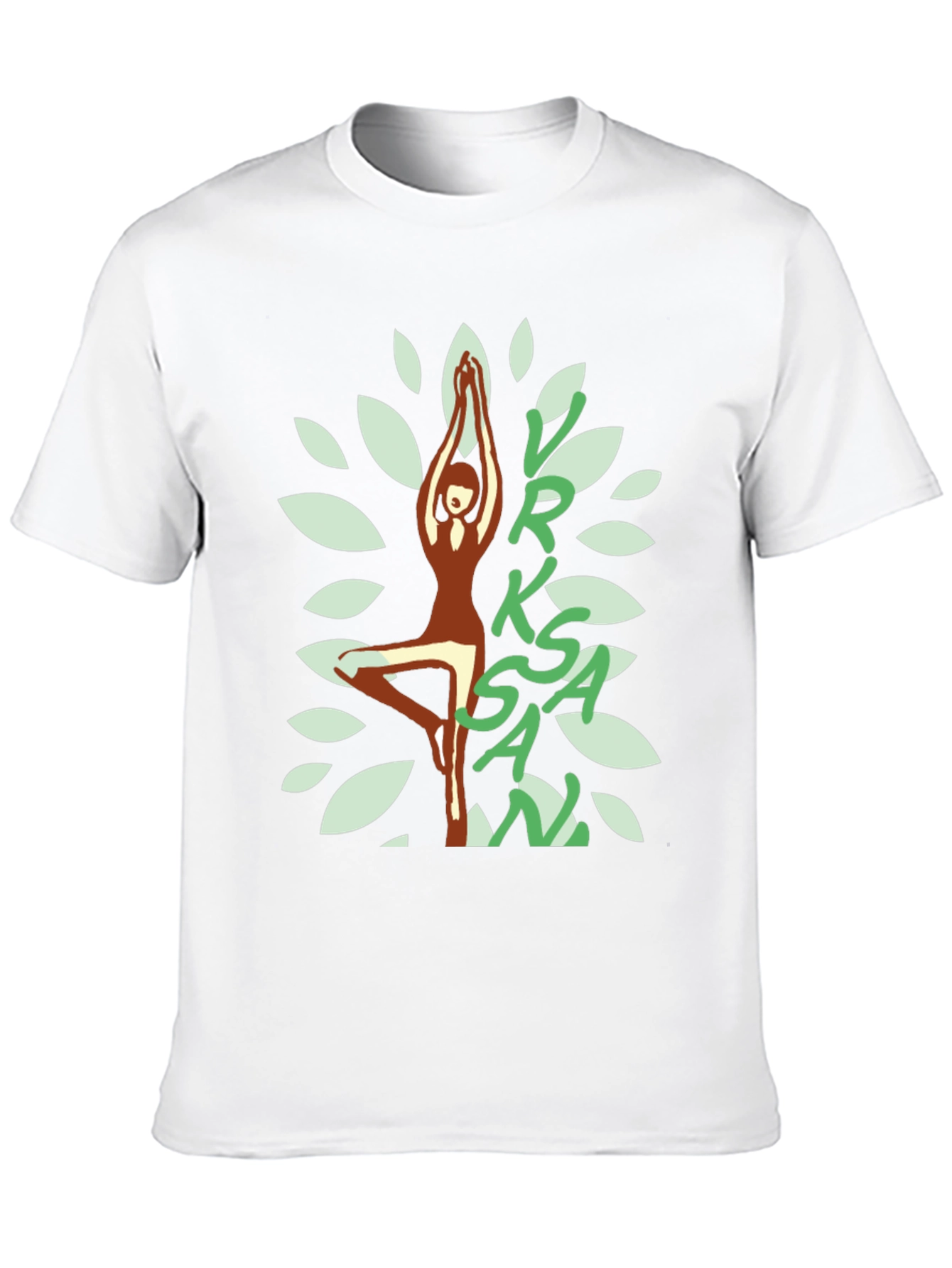 Black Vrksasana Tree Yoga Pose Black T-Shirt view 10