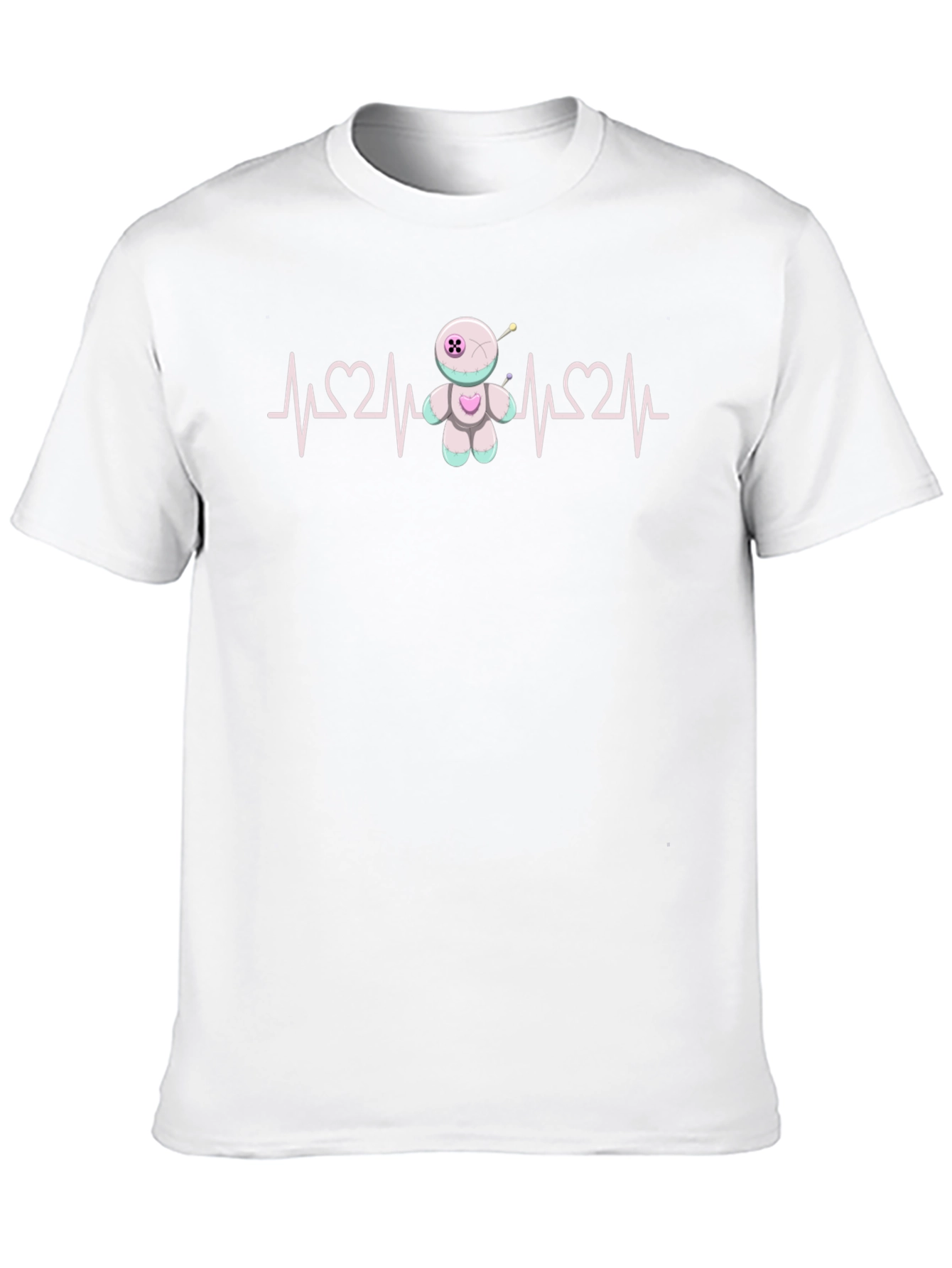 Black Voodoo Doll Heartbeat T-Shirt view 10