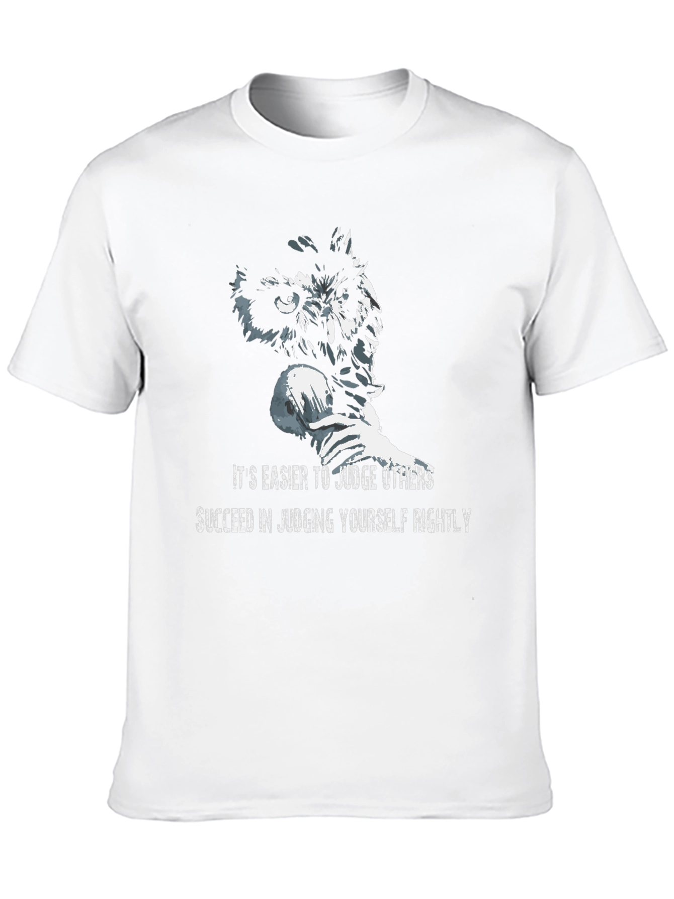 Black Owl Judge Graphic Print Black T-Shirt view 10