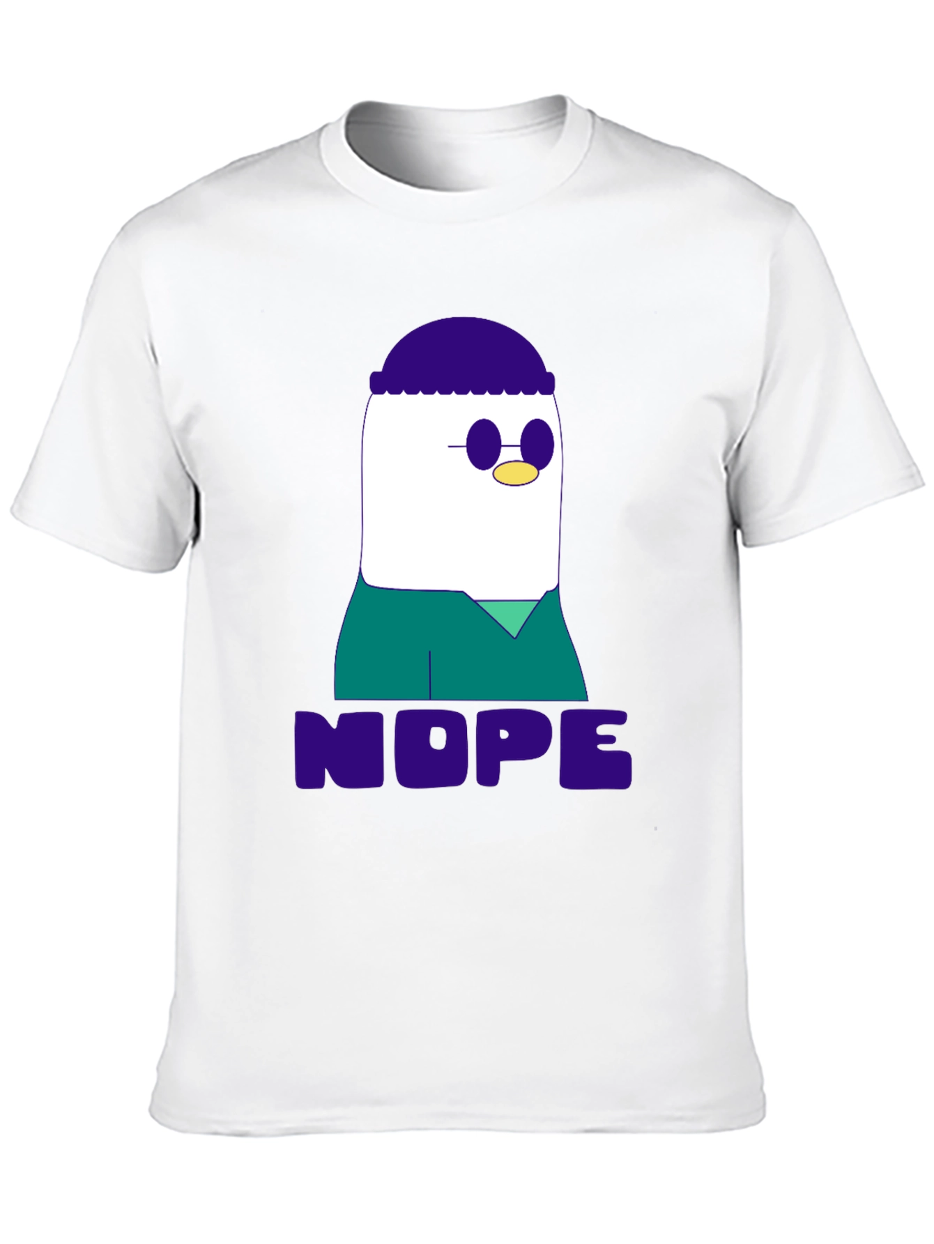 Black Nope T-Shirt - Funny Cartoon Graphic Tee view 10
