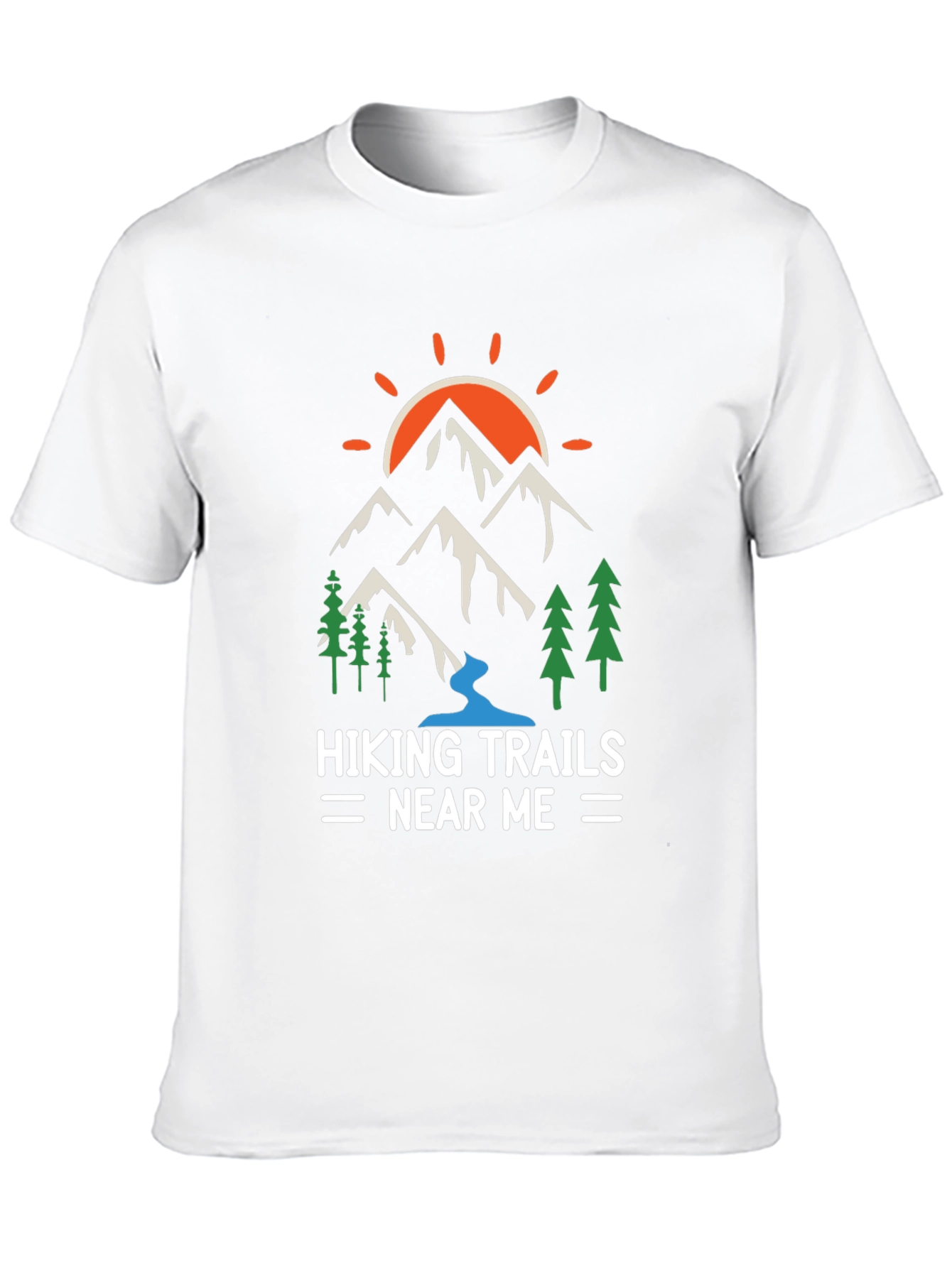 Black Hiking Trails Graphic Tee view 10