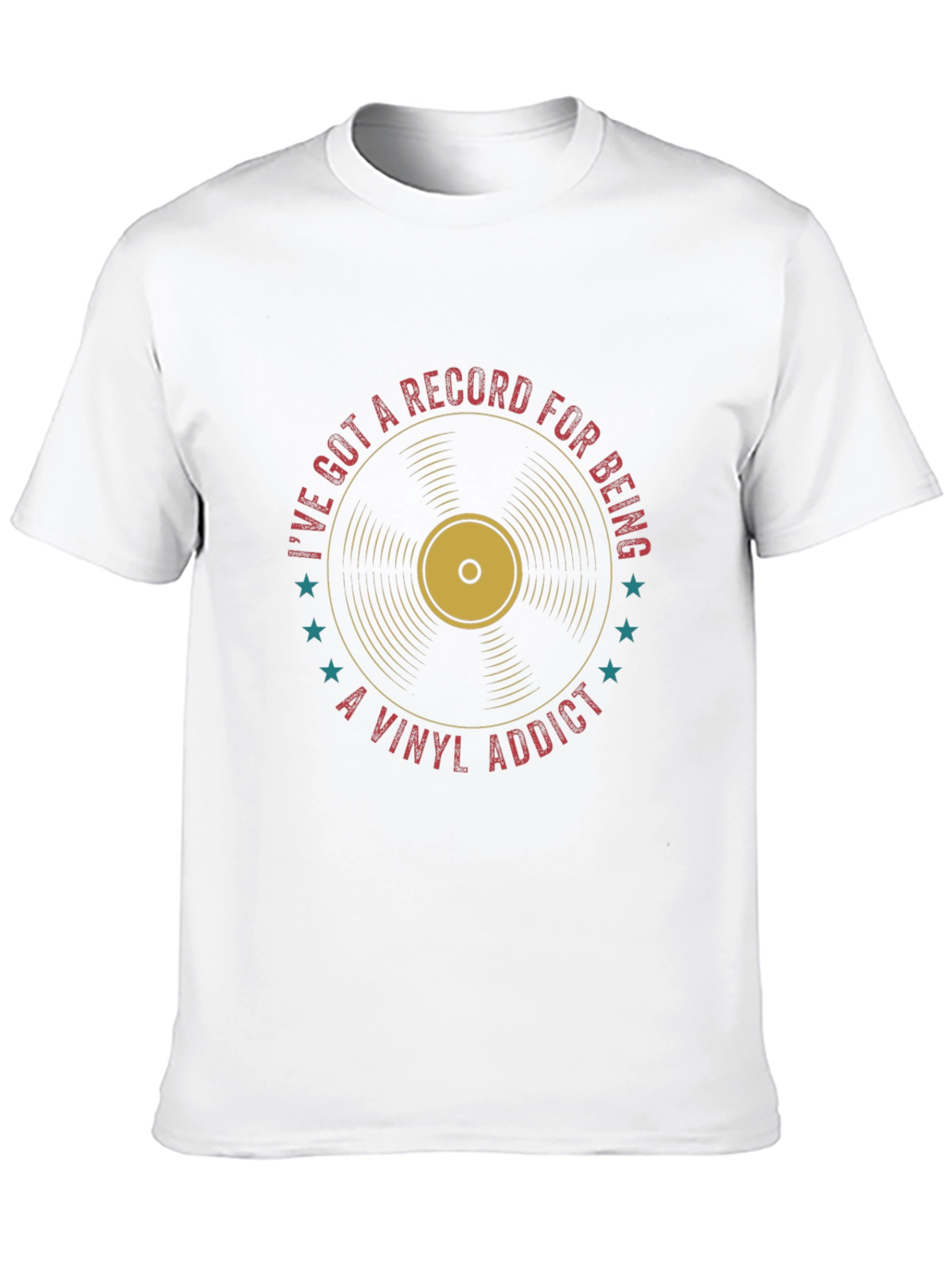 Black Vinyl Record Addict T-Shirt - Music Lover Tee view 10