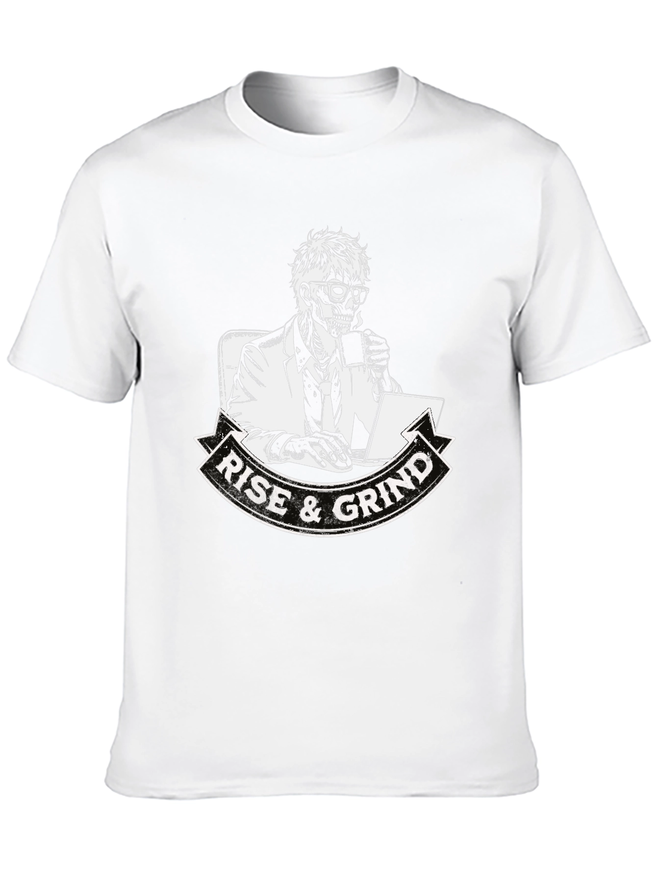 Black Rise and Grind Skeleton Graphic T-Shirt view 10
