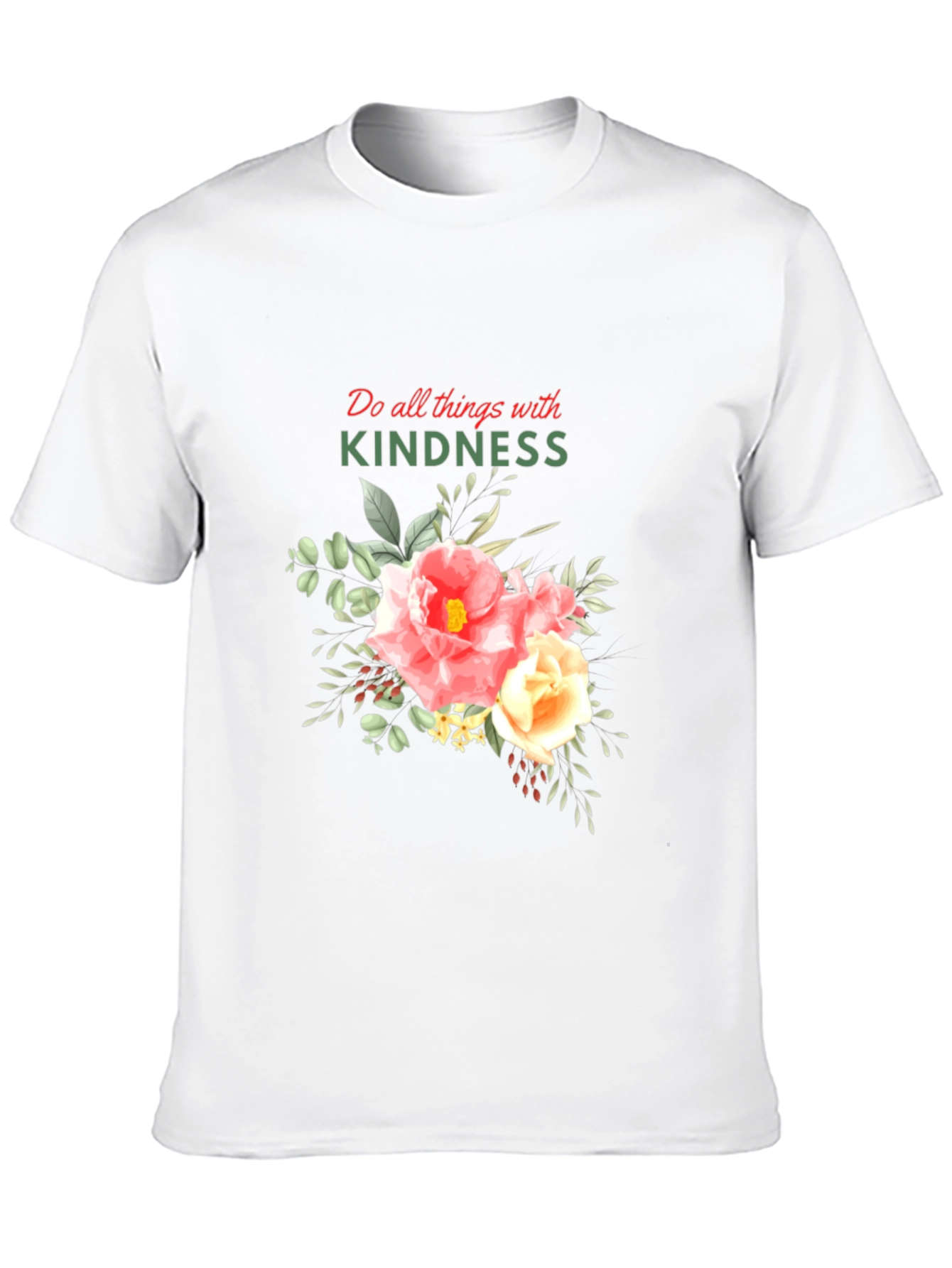 Black Kindness Floral Graphic T-Shirt view 10
