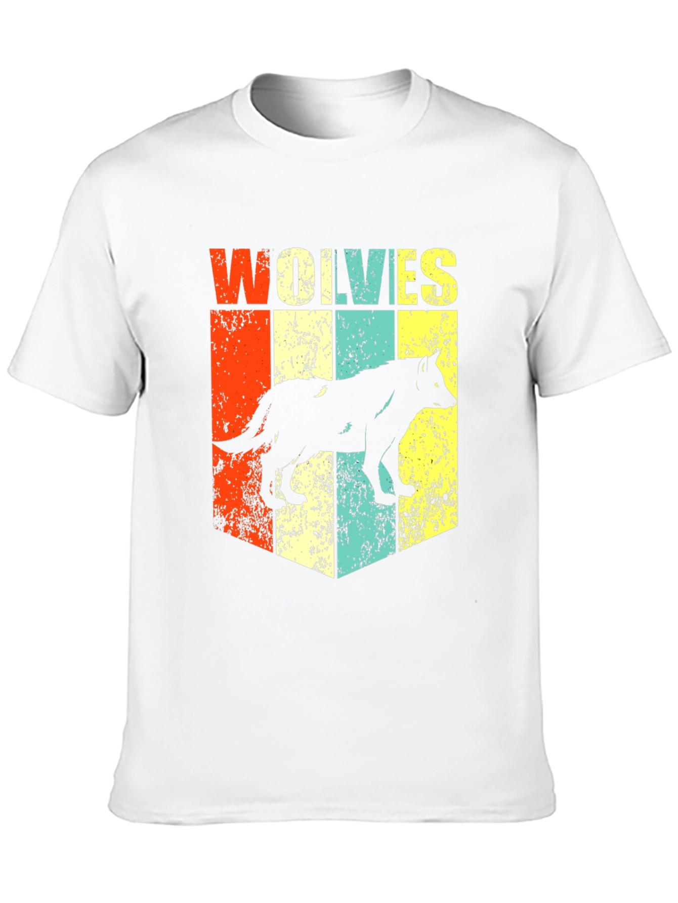 Black Retro Wolves Graphic T-Shirt - Black view 10