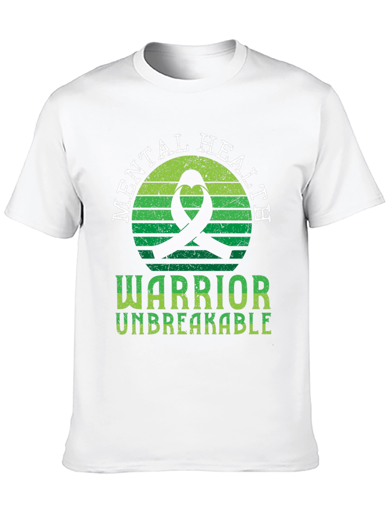 Black Mental Health Warrior T-Shirt Unbreakable Ribbon view 10