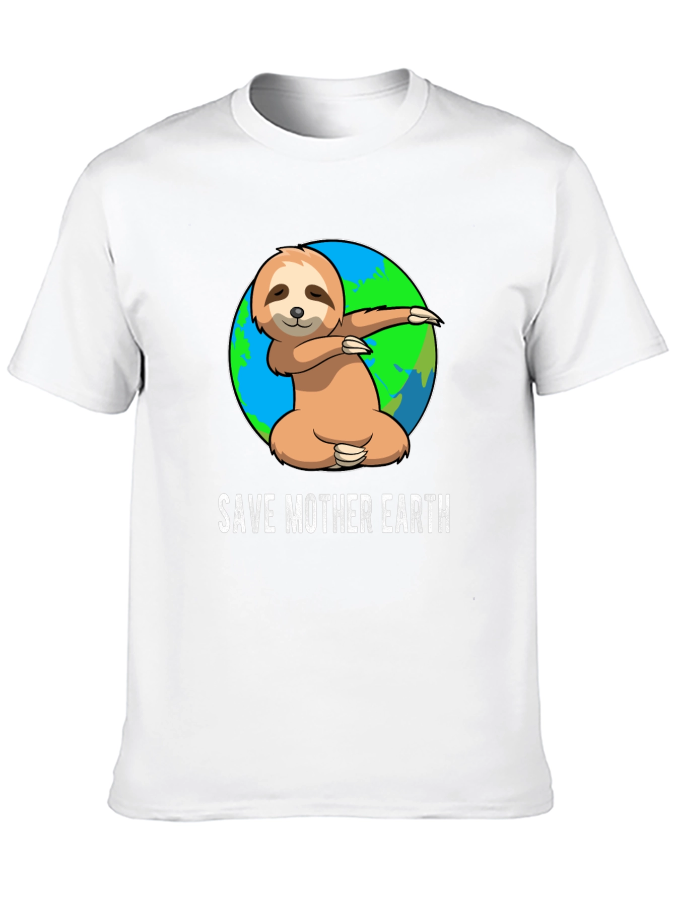 Black Save Mother Earth Sloth T-Shirt view 10