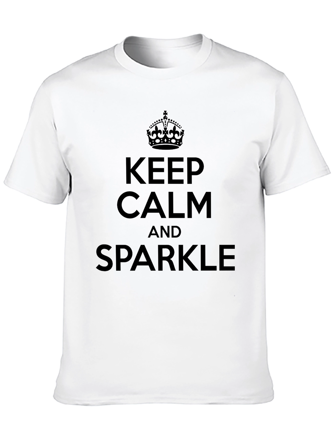 Black Keep Calm and Sparkle Graphic Tee - Black view 10