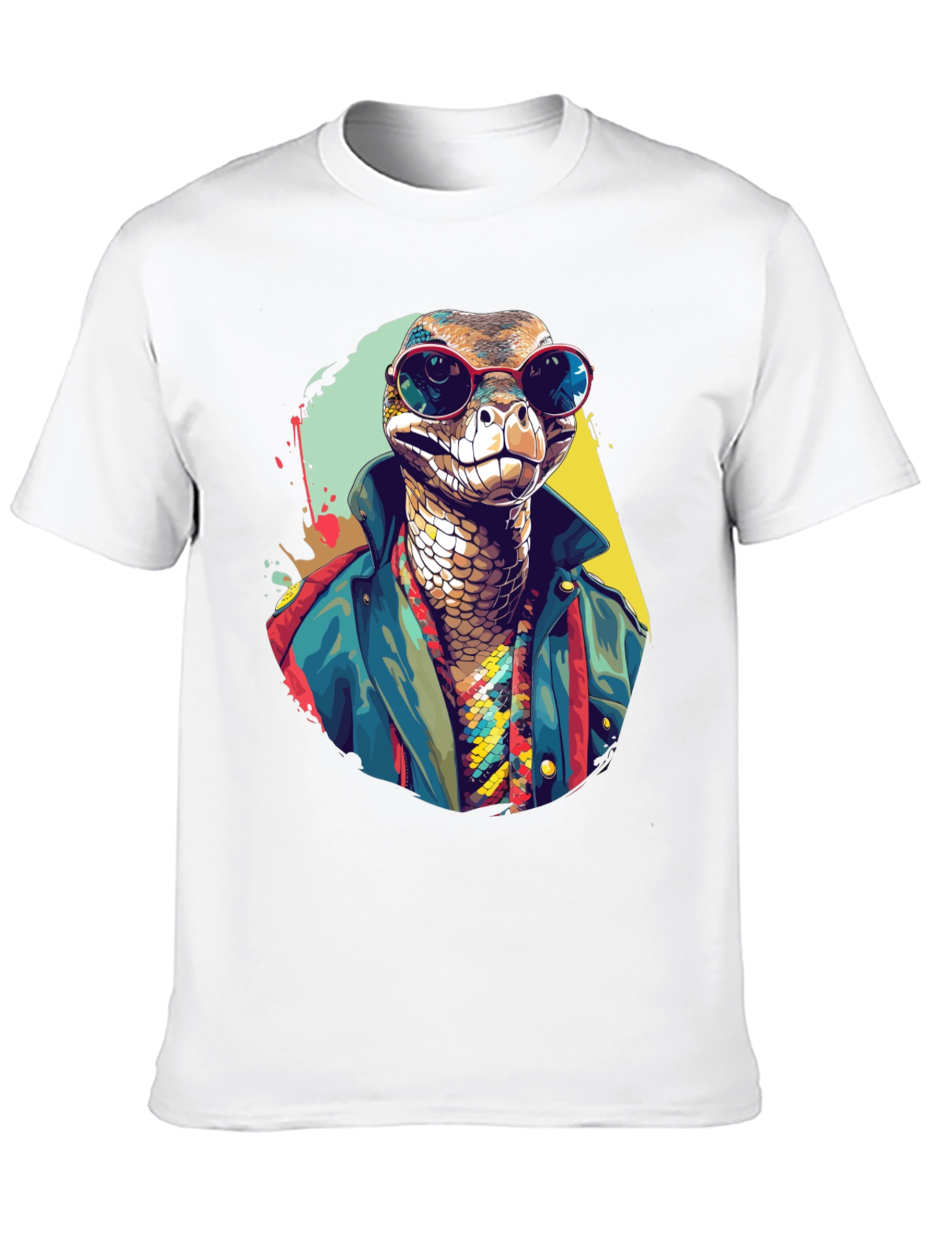 Black Retro Snake Graphic T-Shirt view 10