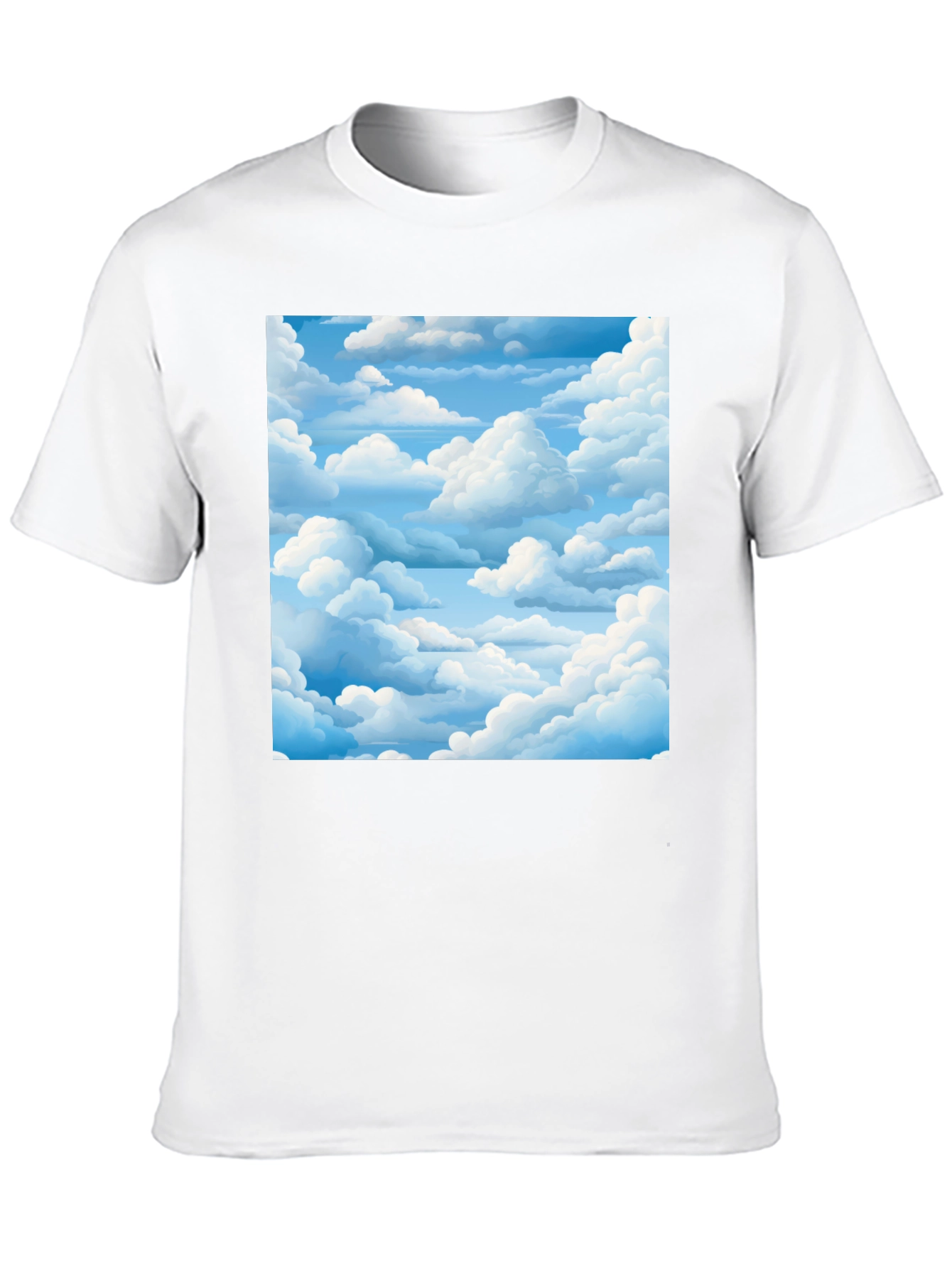 Black Sky Dream Black Tee - Cloudscape Graphic view 10