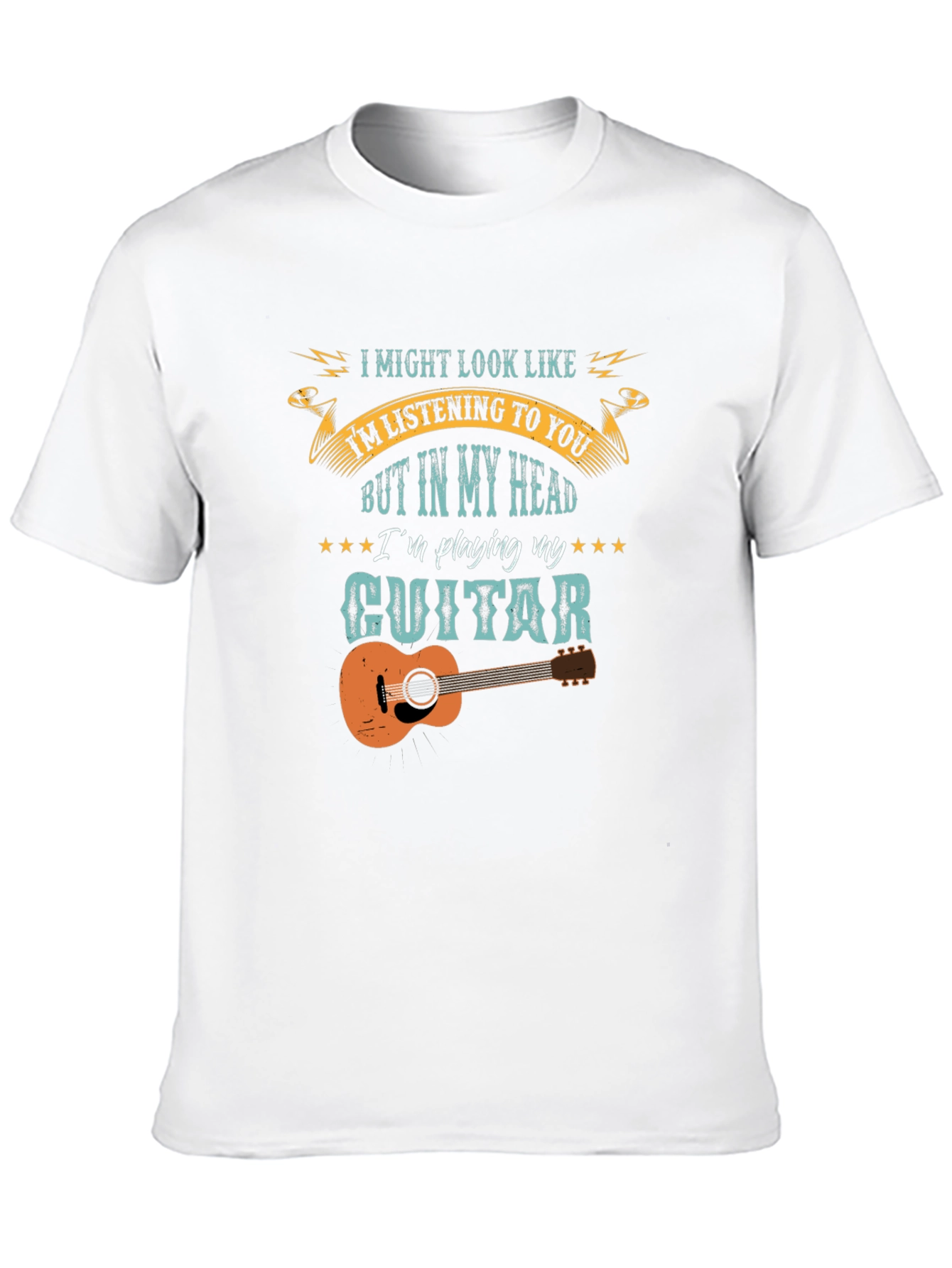 Black Guitar Player Graphic Tee - Music Lover T-Shirt view 10