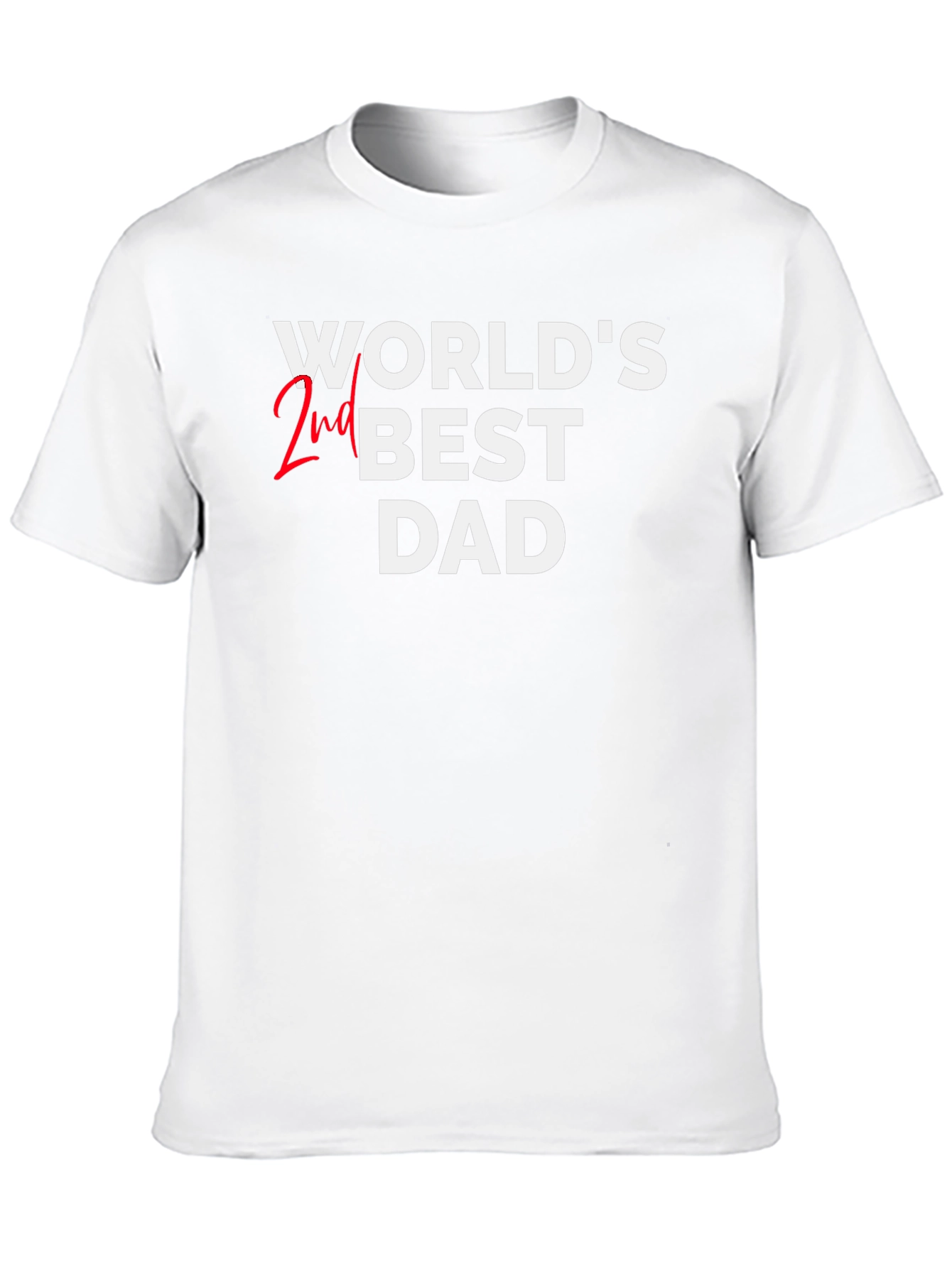 Black World's 2nd Best Dad Black T-Shirt view 10