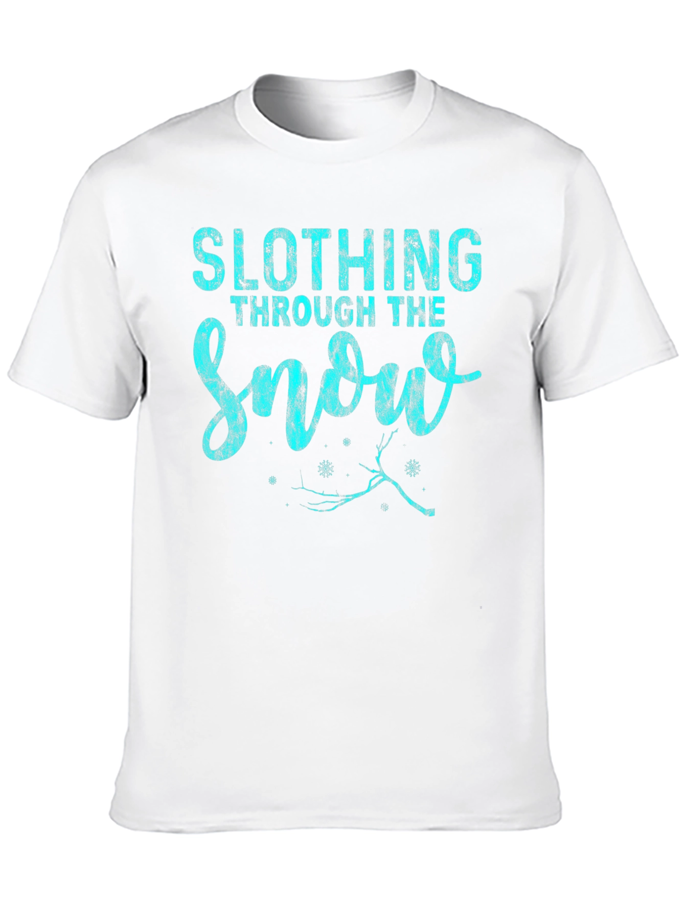 Black Slothing Through the Snow Men's Graphic T-Shirt view 10
