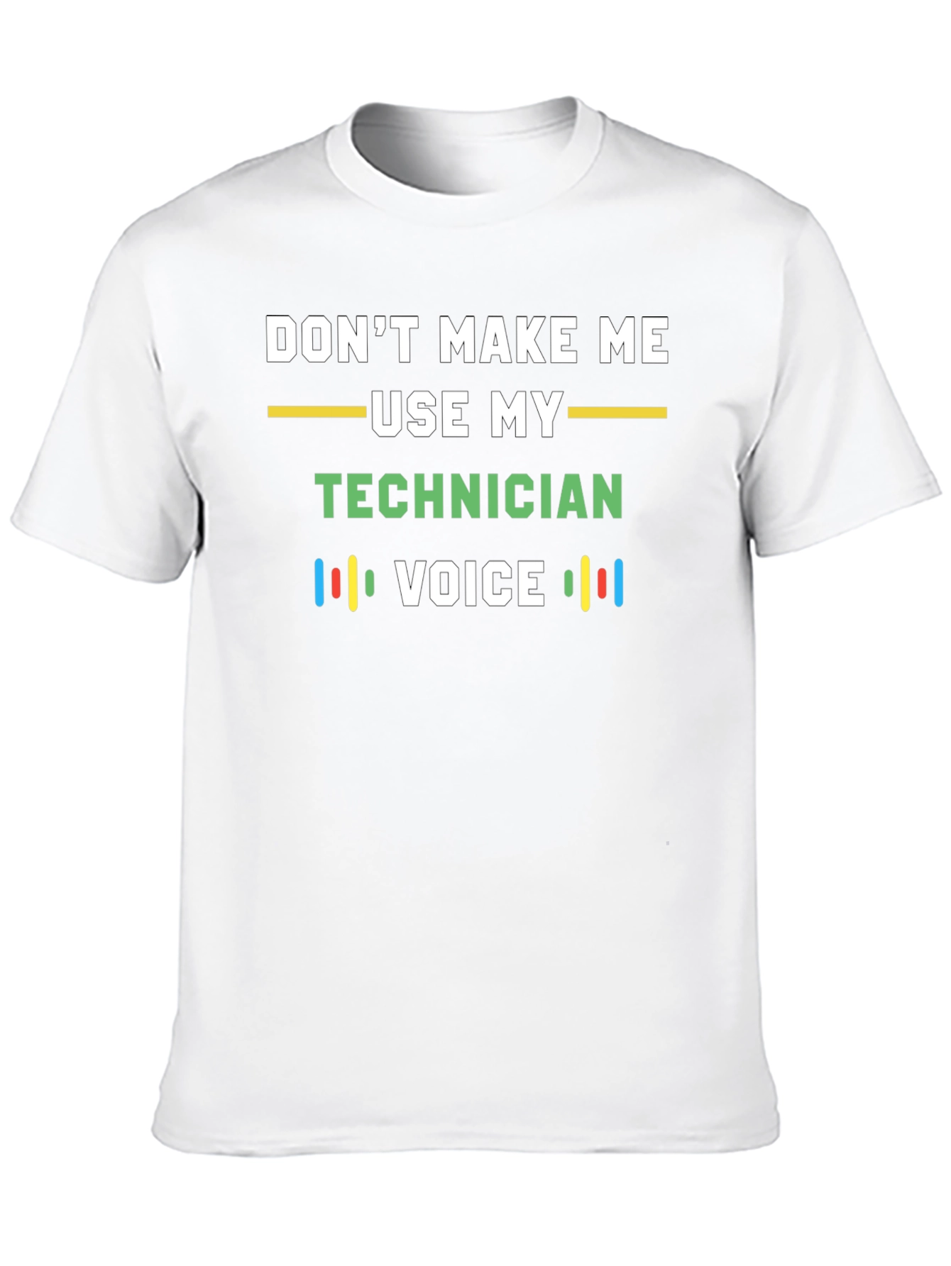 Black Technician Voice T-Shirt - Funny Tech Humor Tee view 10