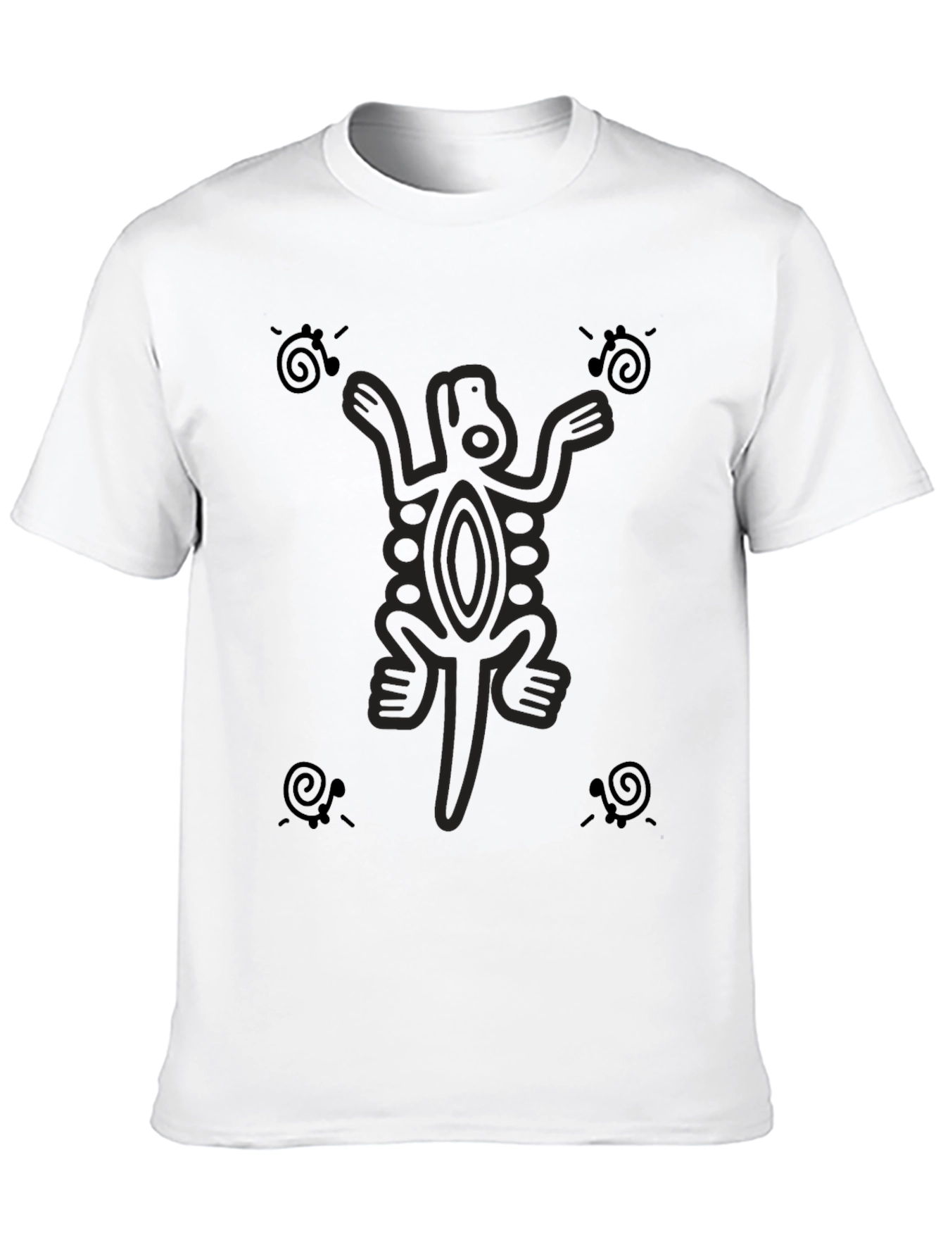 Black Aztec Print Black T-Shirt view 10