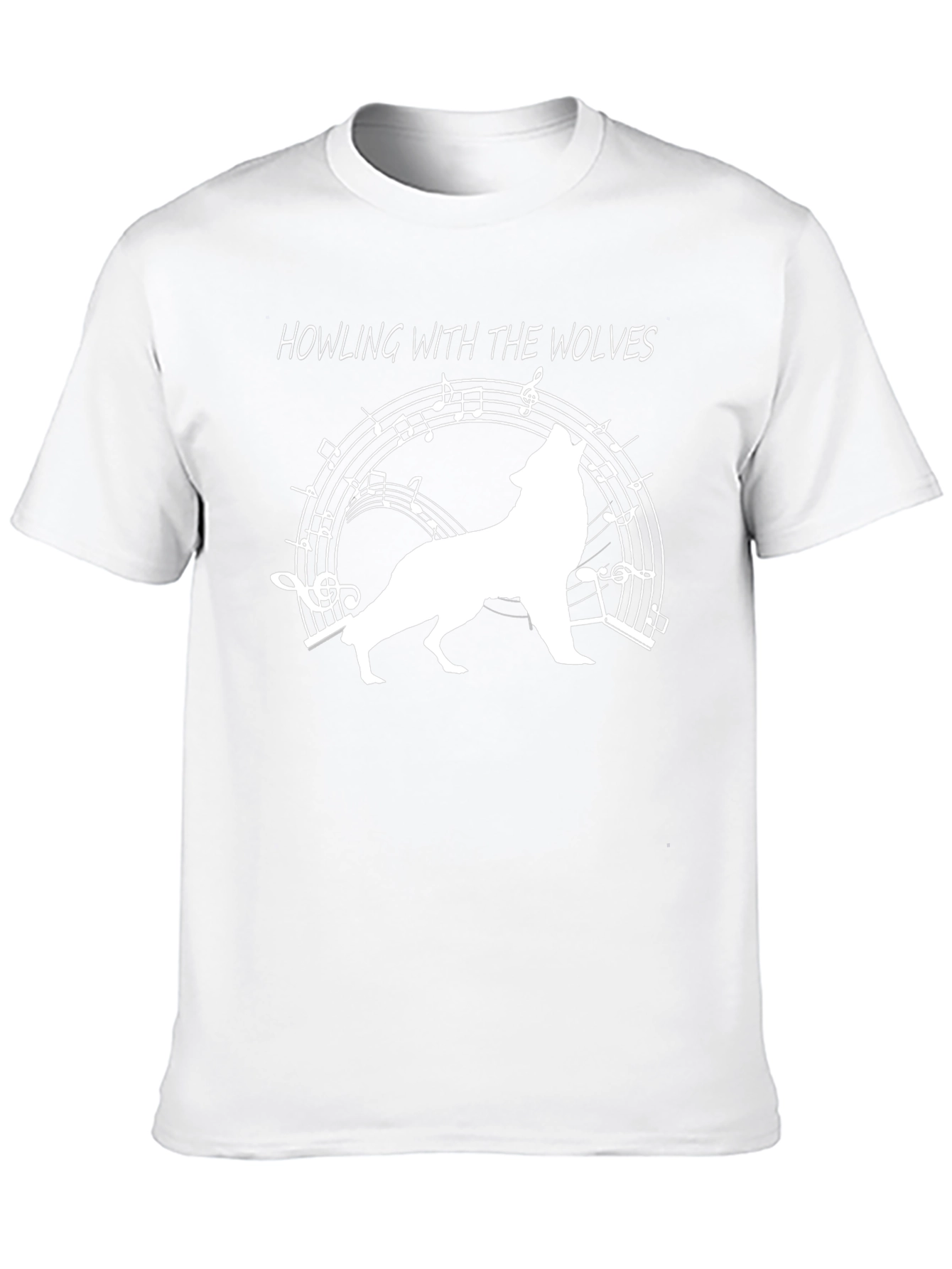 Black Howling with the Wolves Graphic Tee view 10