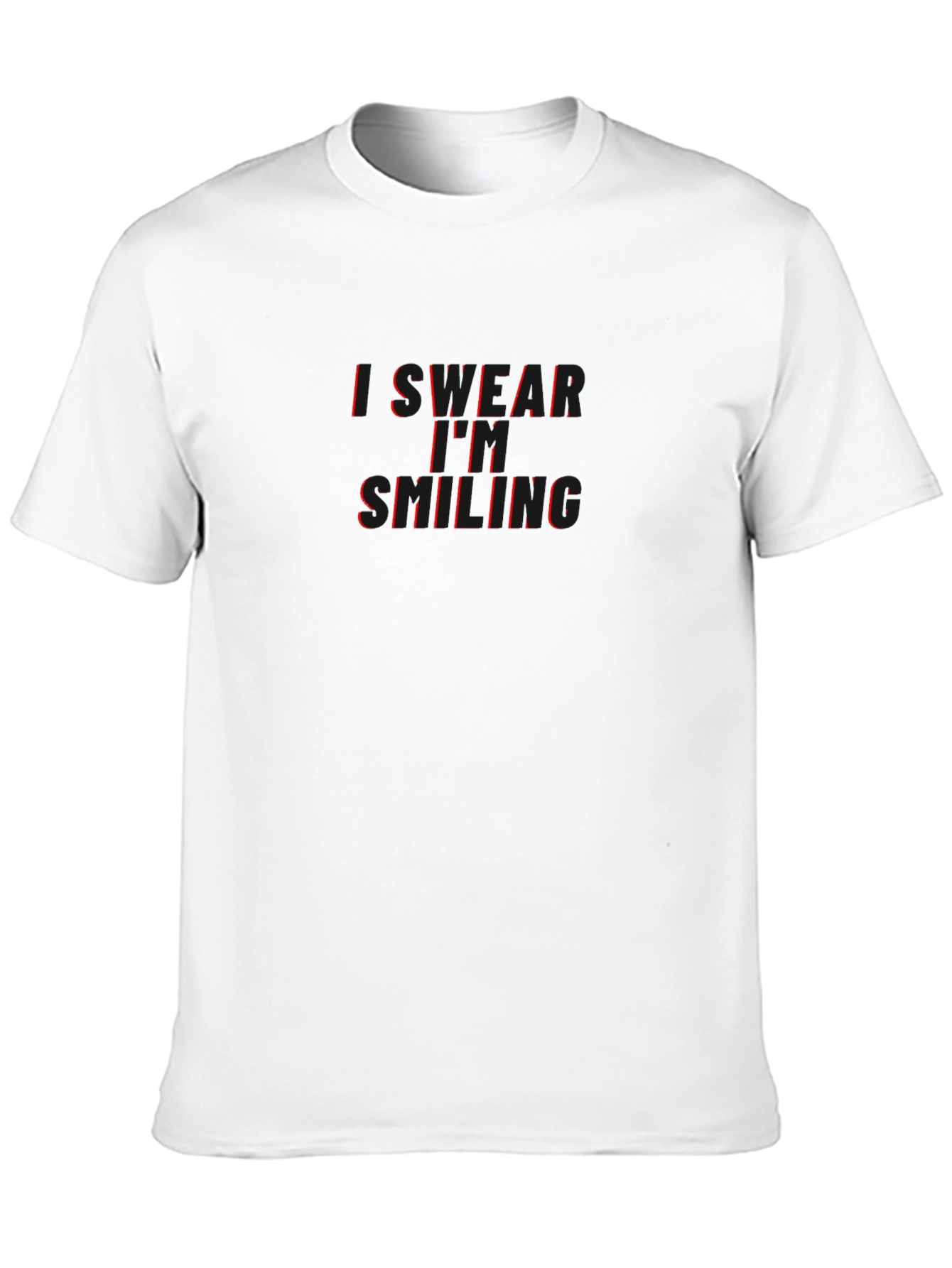 Black I Swear I'm Smiling Graphic Tee - Black view 10