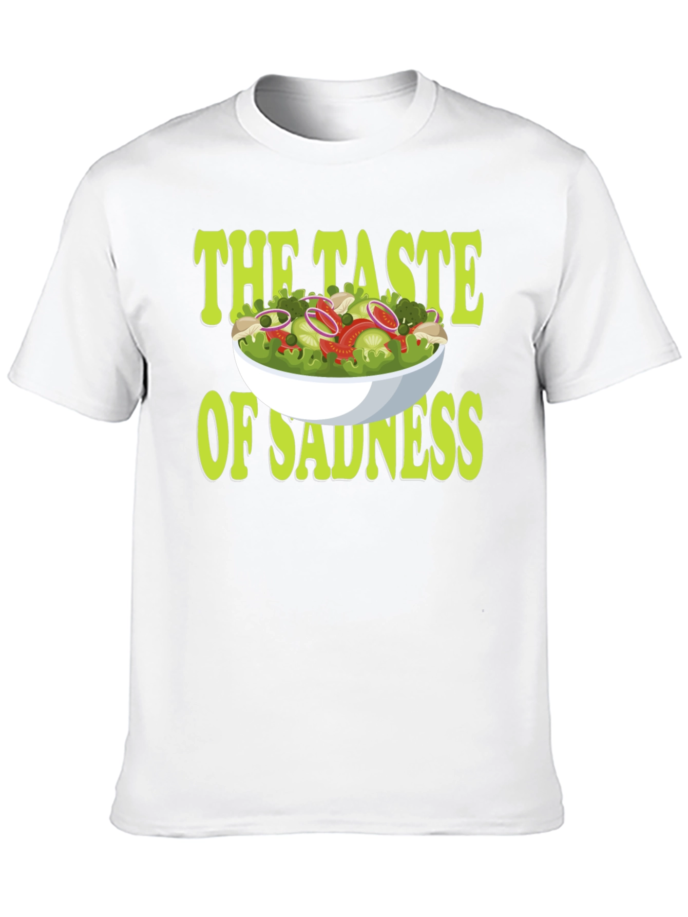 Black Taste of Sadness Salad Graphic T-Shirt view 10