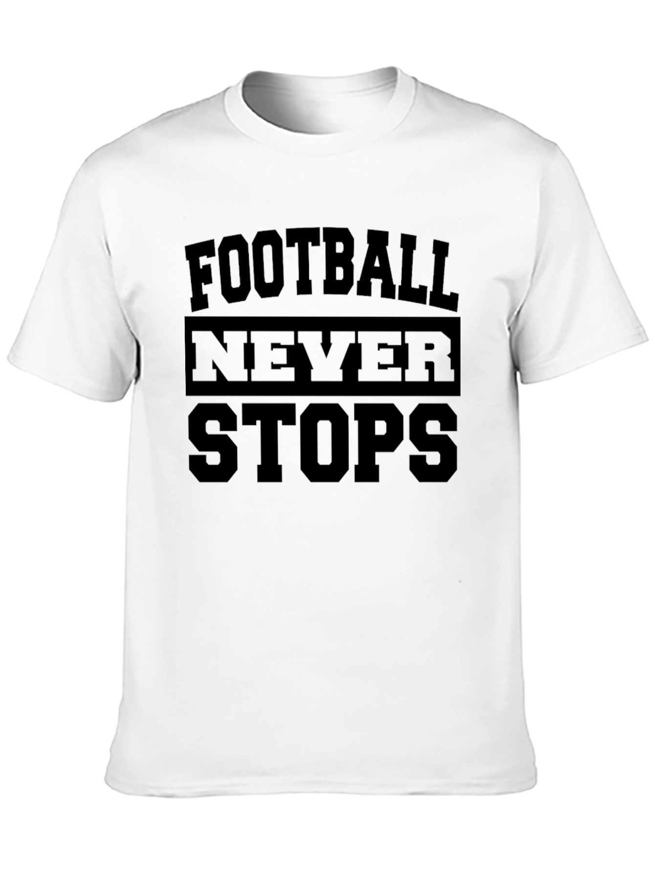 Black Football Never Stops Graphic T-Shirt view 10
