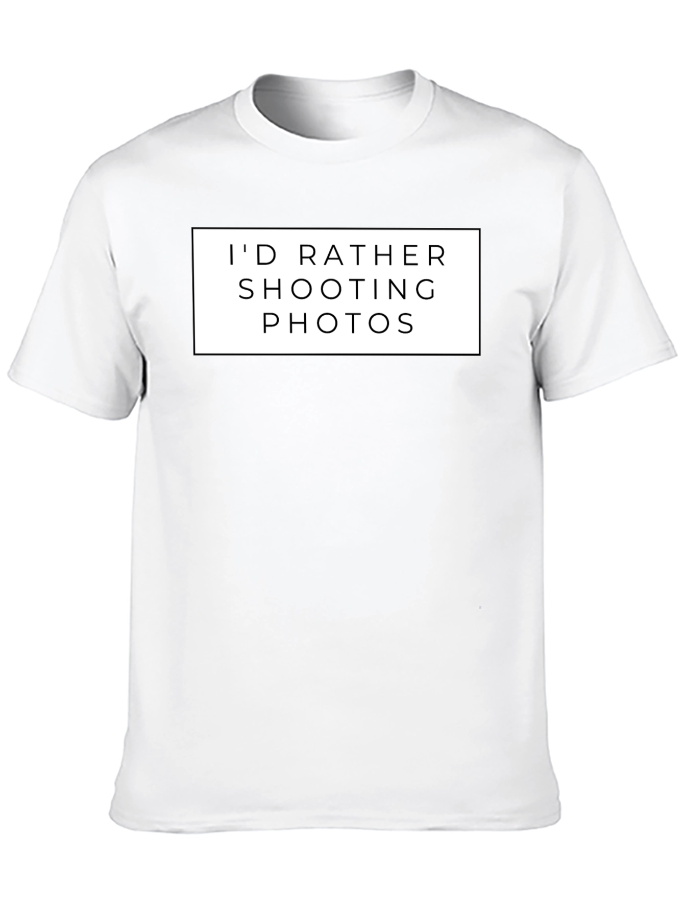 Black Photographer's Tee - I'd Rather Shooting Photos - Black view 10