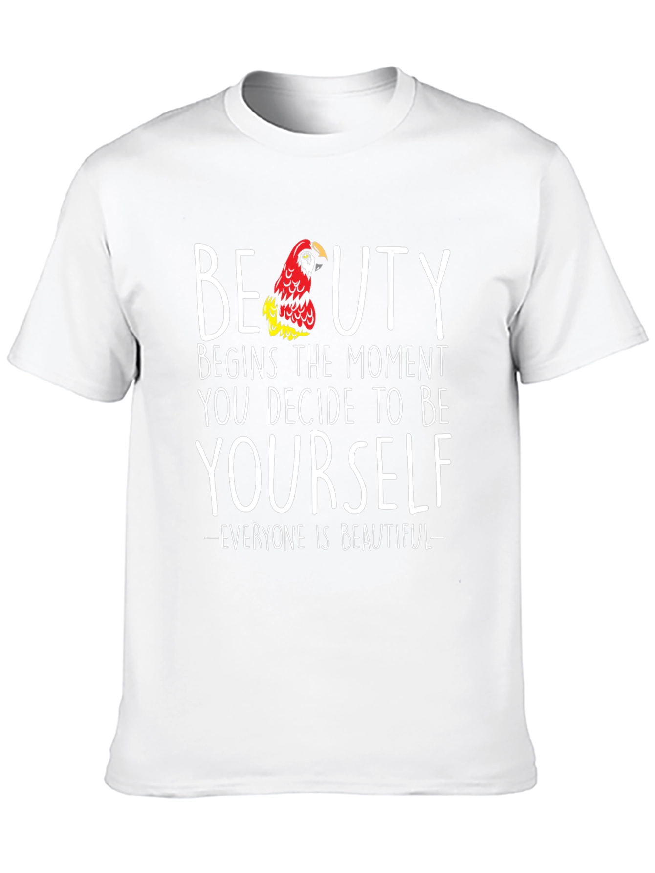 Black Beauty Yourself Parrot Graphic Tee - Unisex Cotton T-Shirt view 10