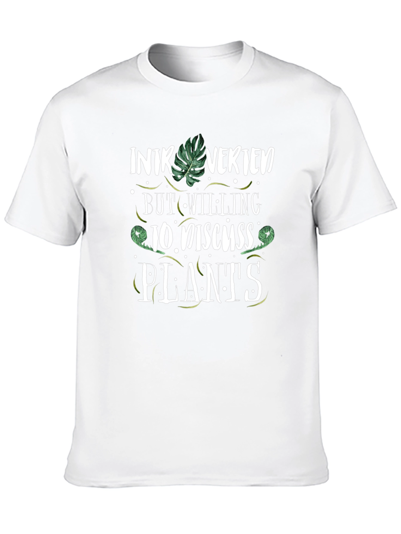 Black Introverted Plant Lover Black T-Shirt view 10
