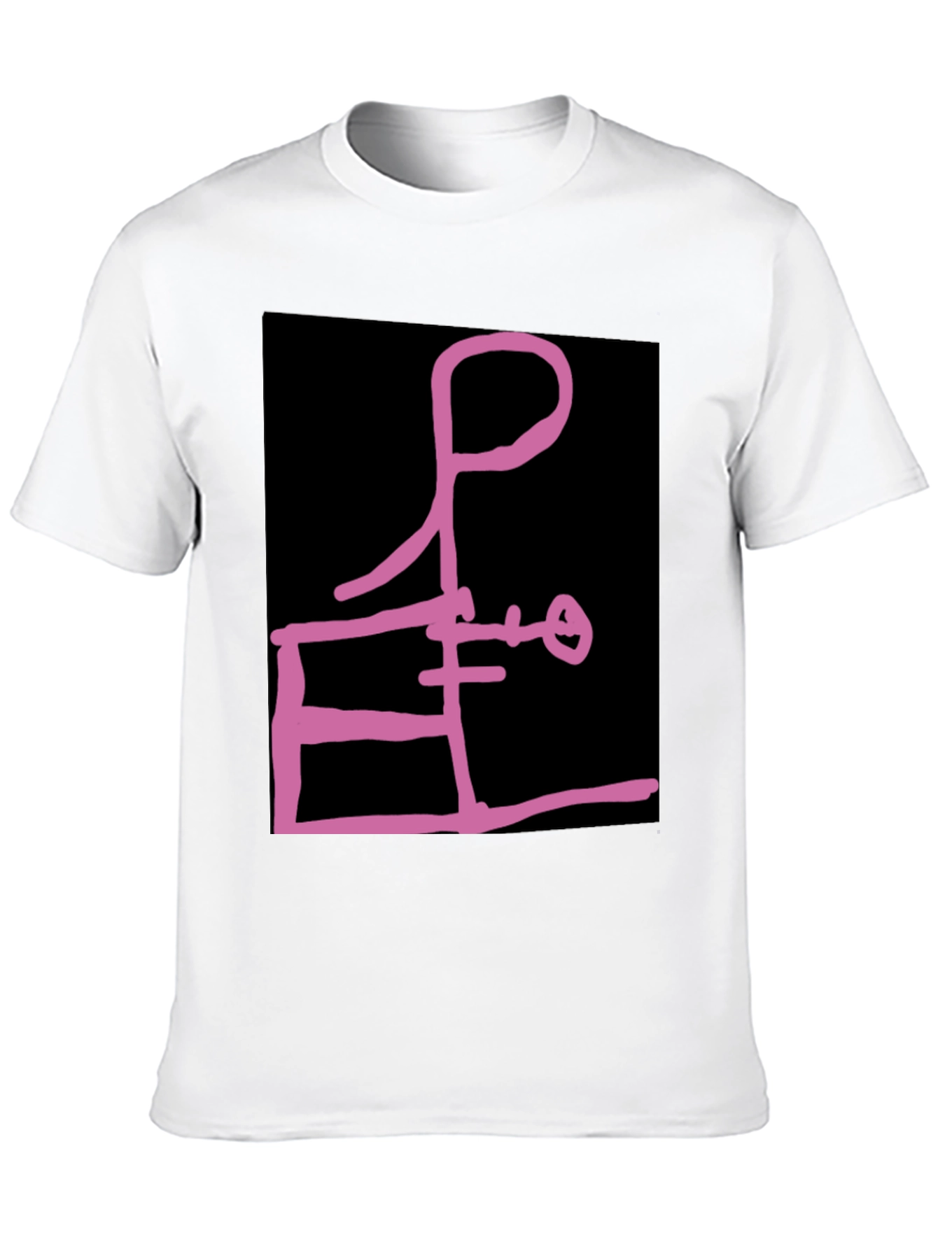 Black Abstract Graphic Tee - Black view 10